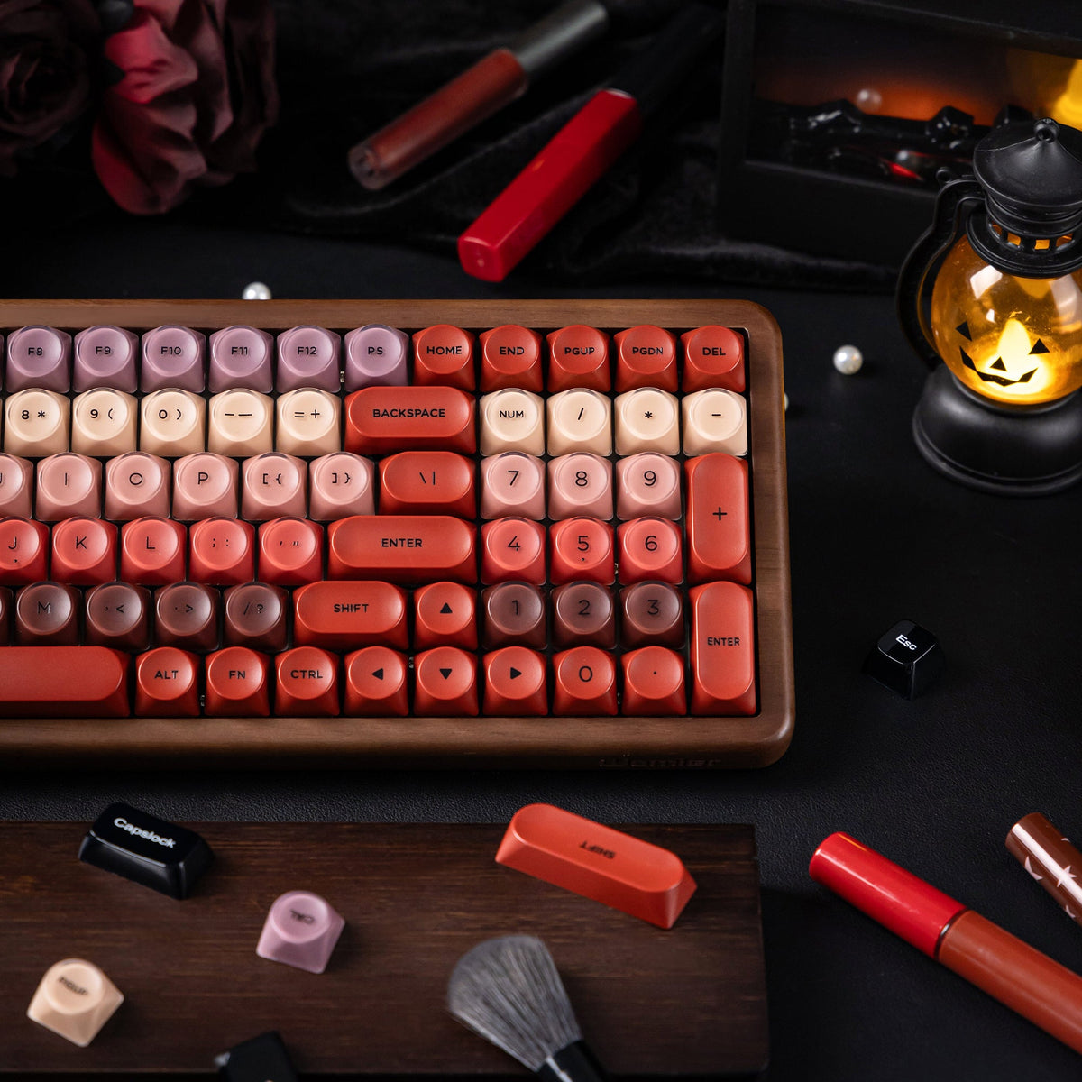 Halloween Lipstick Vintage Bundle — Womier WD99 Keyboard + Womier Lipstick 132-Key MOA Profile Translucent - Womier Keyboard