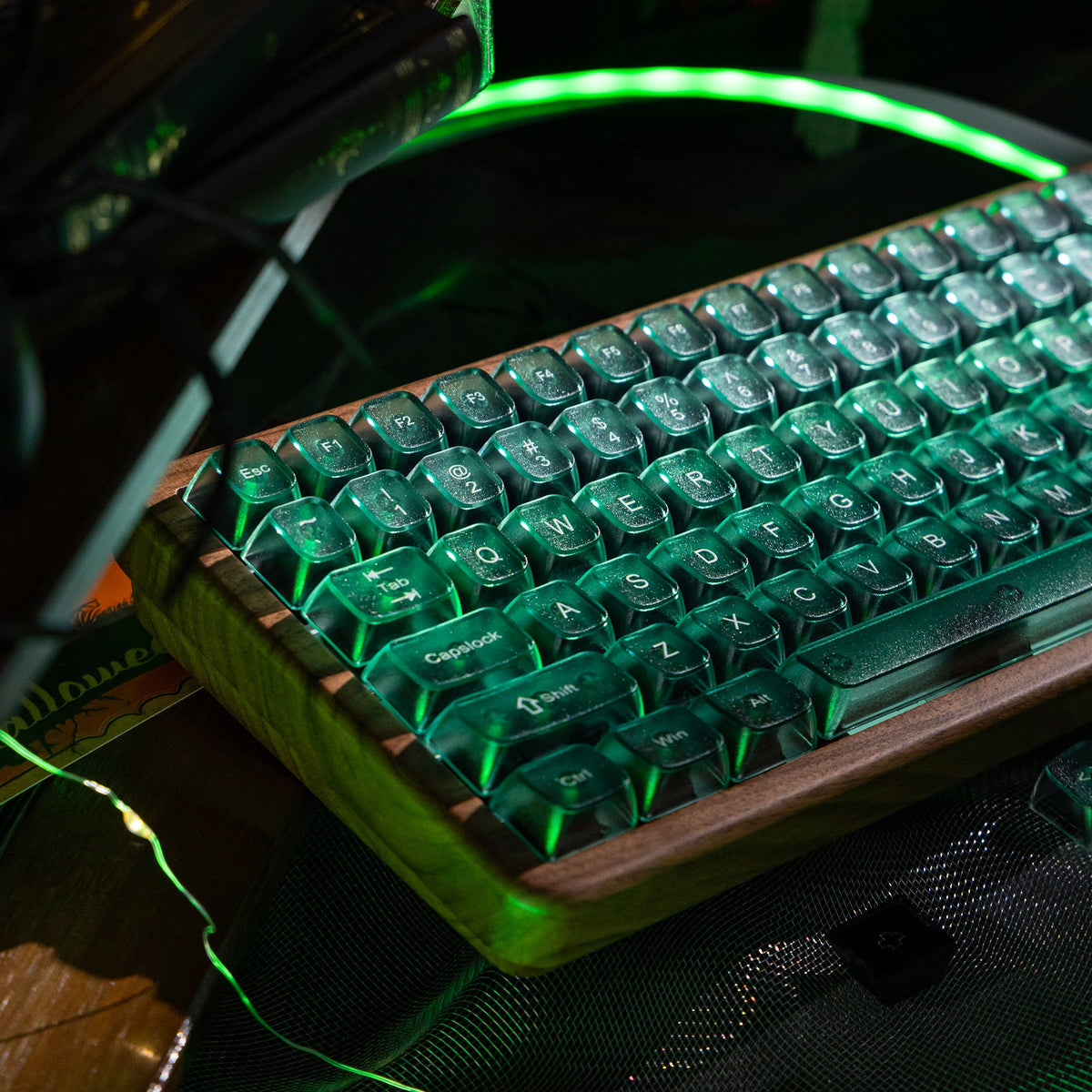 Halloween Toxic Mist Bundle — Womier WD75 HE Keyboard + Gradient Green Translucent MDA Backlit Keycaps - Womier Keyboard