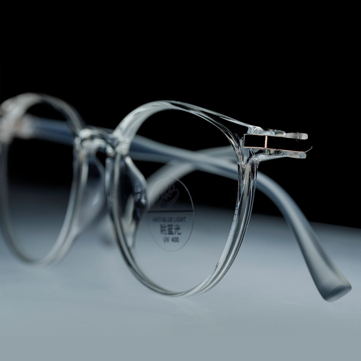HKfos Round Clear Frame Blue Light Blocking Glasses - Womier Keyboard
