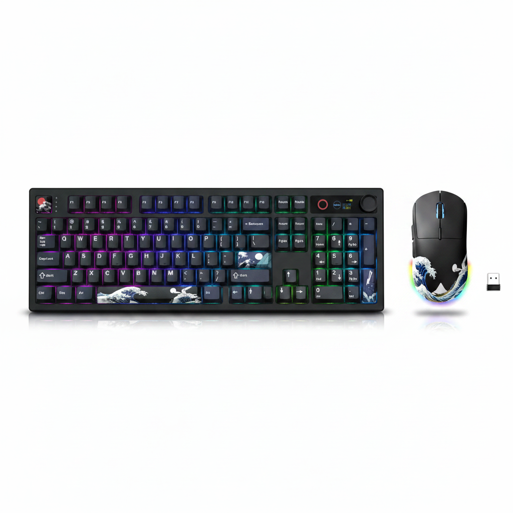Night & Sea Bundle — Womier L98 Keyboard + G57 Mouse