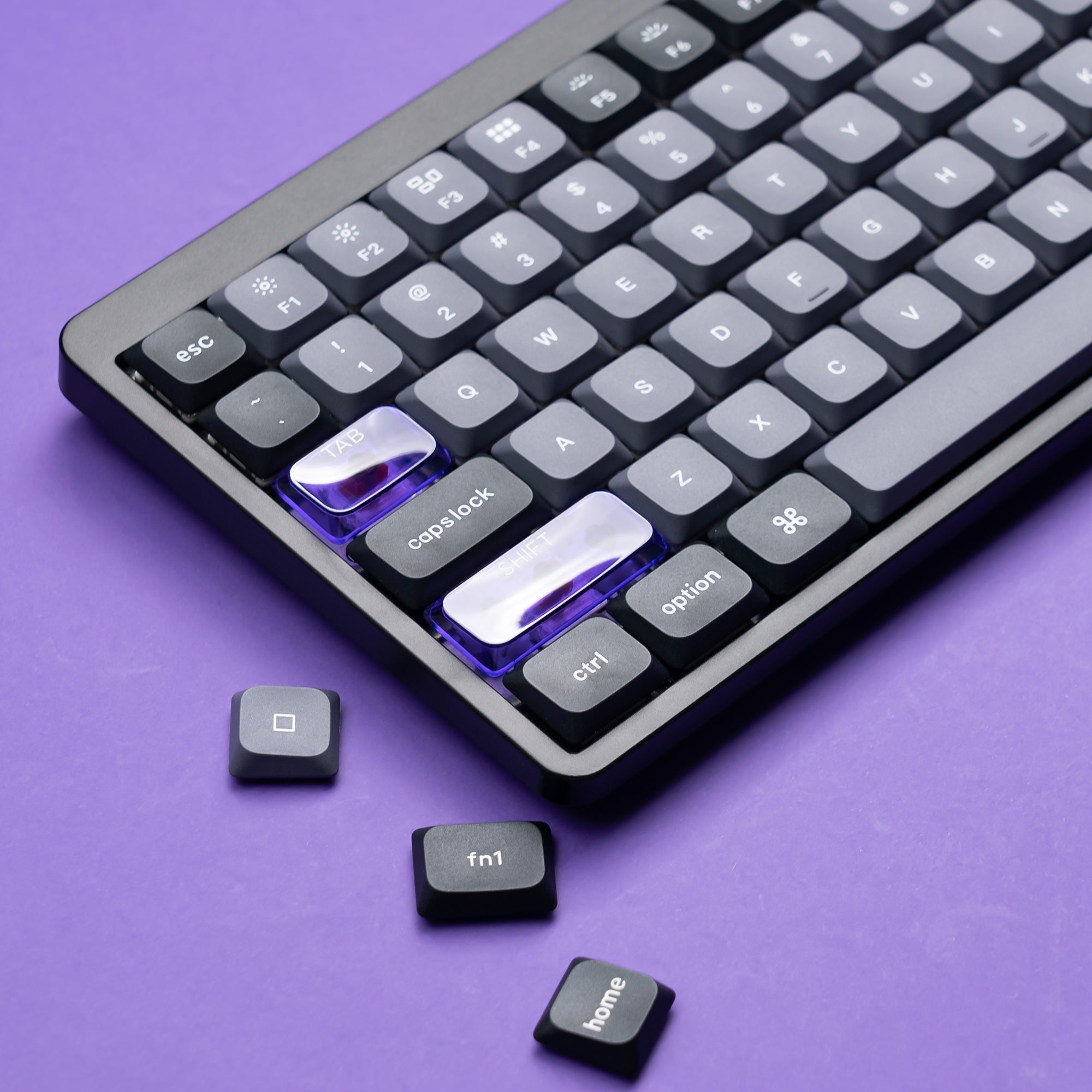 Skyline R3 Low Profile PBT+PC Double - Shot Keycap (3 Colorways) - Womier Keyboard