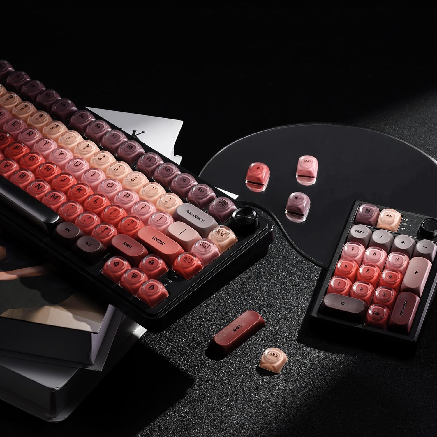 Womier 132 - Key Cute Custom Keycaps (for Mechanical Keyboards with Cherry/Gateron MX Switches) - Lipstick - Womier Keyboard