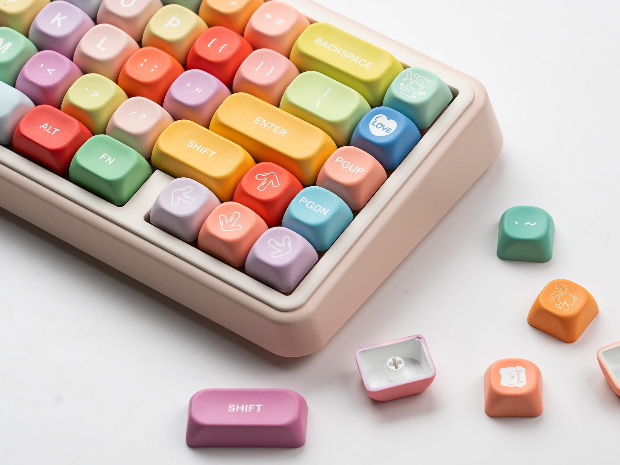 Womier Candy MOA Profile Dye - Sublimation PBT Keycap Set - Womier Keyboard