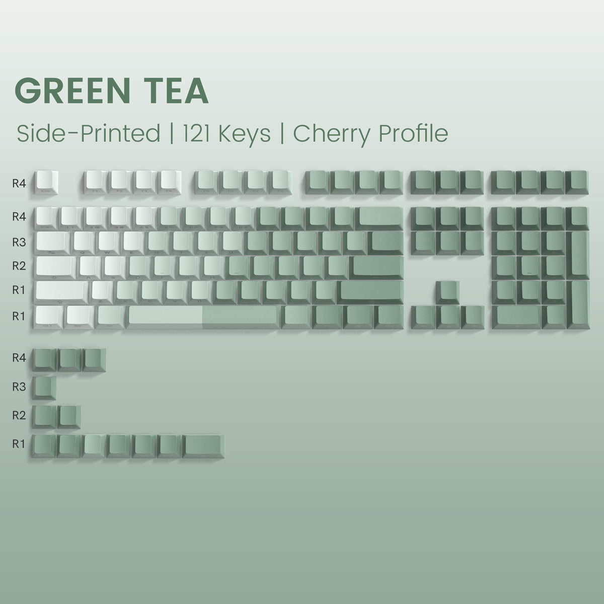 Womier Keyboard Womier Diagonal Gradient Series 121-Key Shine-Through Cherry Profile PBT Keycap