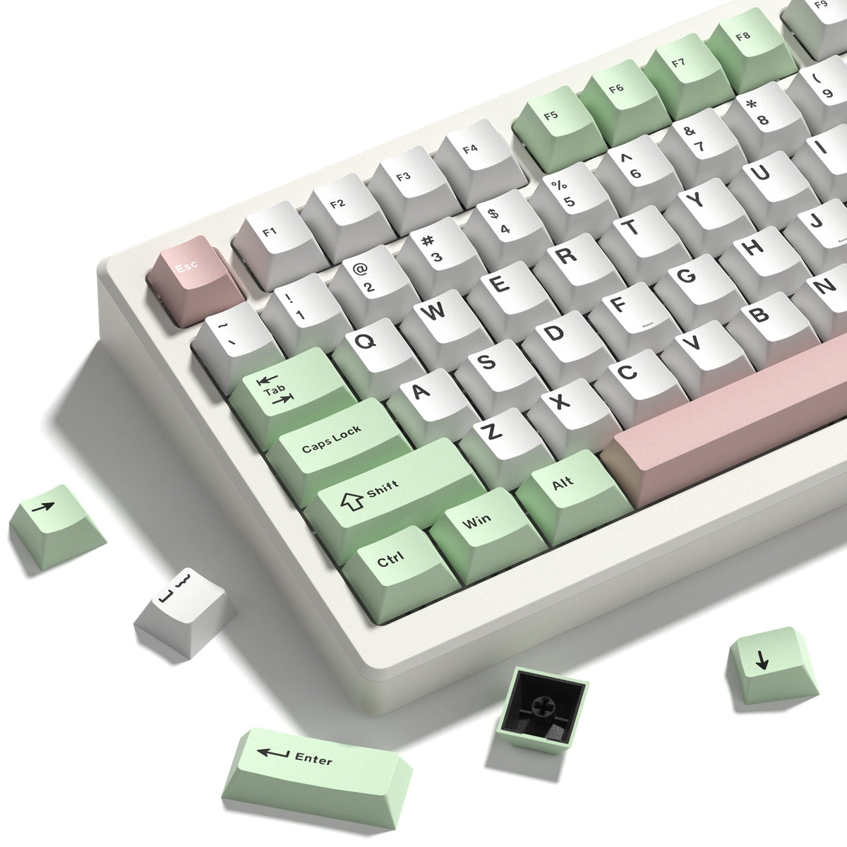 Womier Diagonal Gradient Series Shine-Through Cherry Profile PBT Keycap - Womier Keyboard