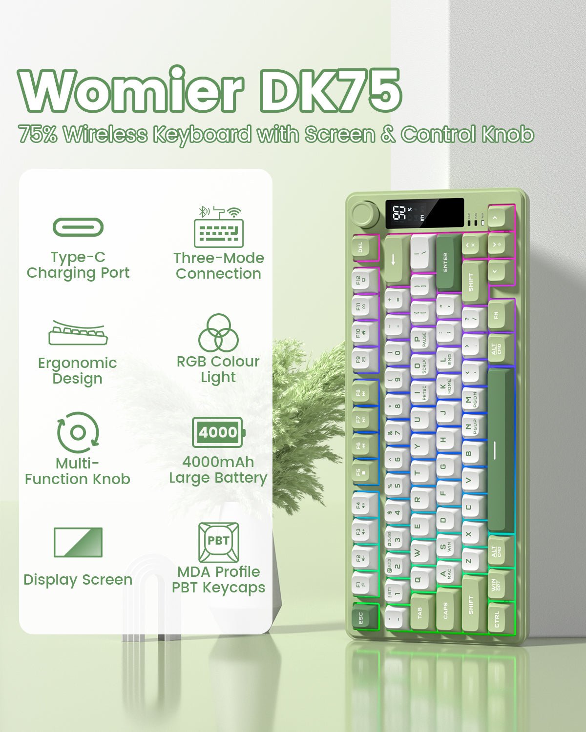 Womier DK75 | The Ultimate Smart Membrane Keyboard - Womier Keyboard