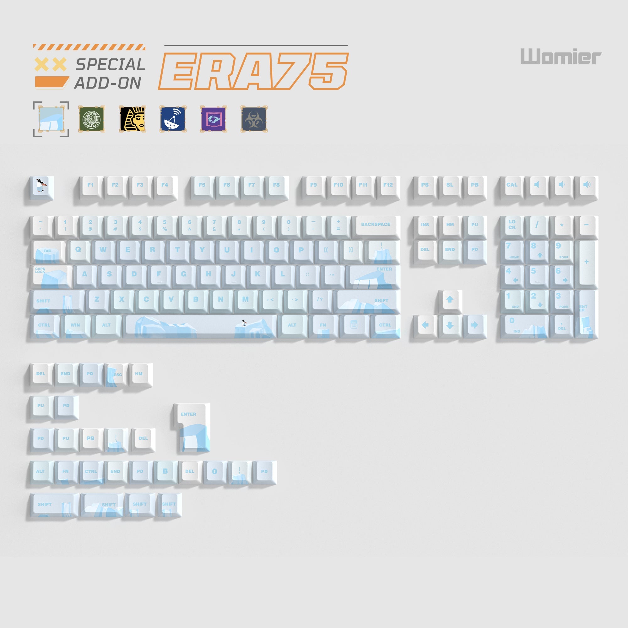 Womier Eravolution Cherry Profile Dye - Sublimation PBT Keycap Set - Womier Keyboard