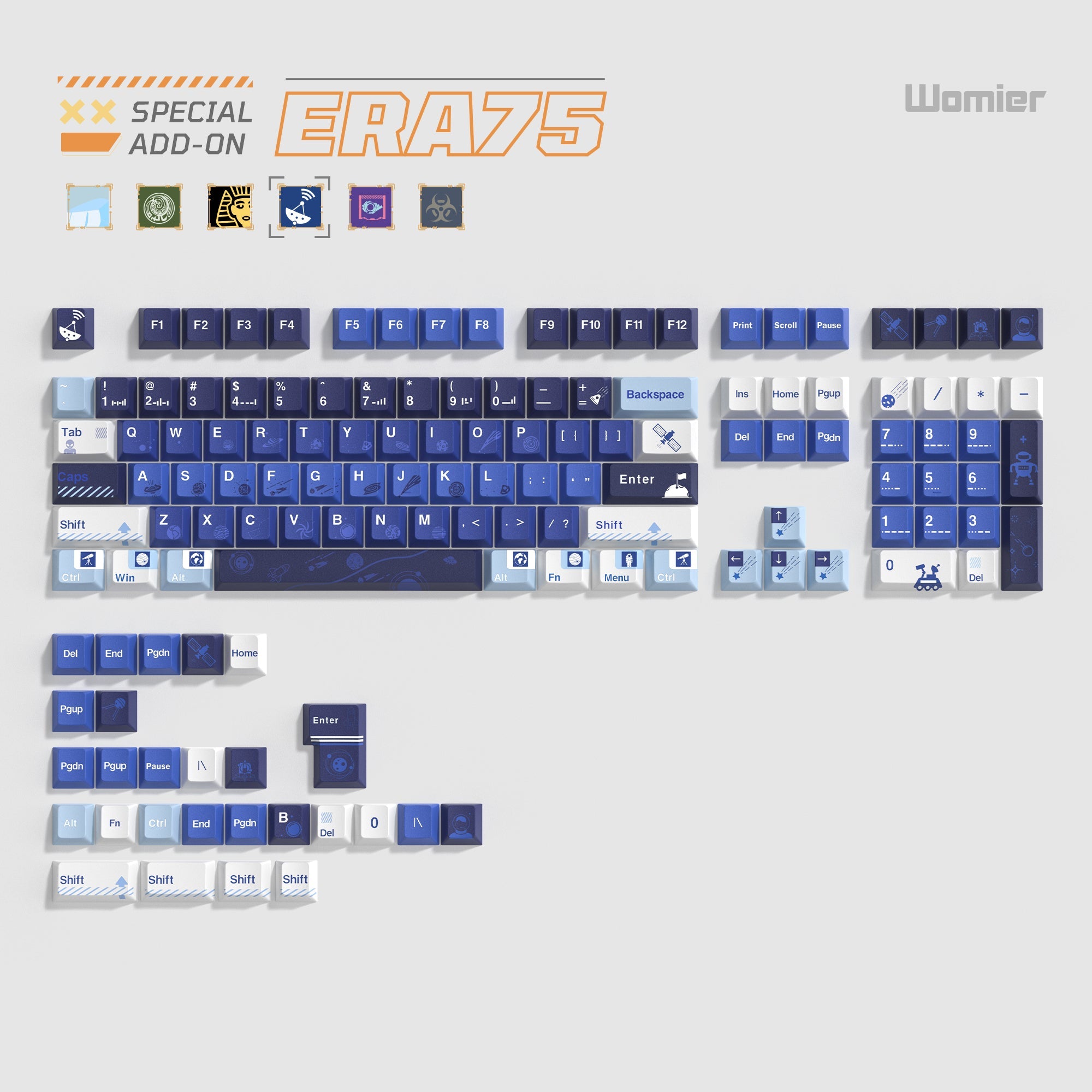 Womier Eravolution Cherry Profile Dye - Sublimation PBT Keycap Set - Womier Keyboard