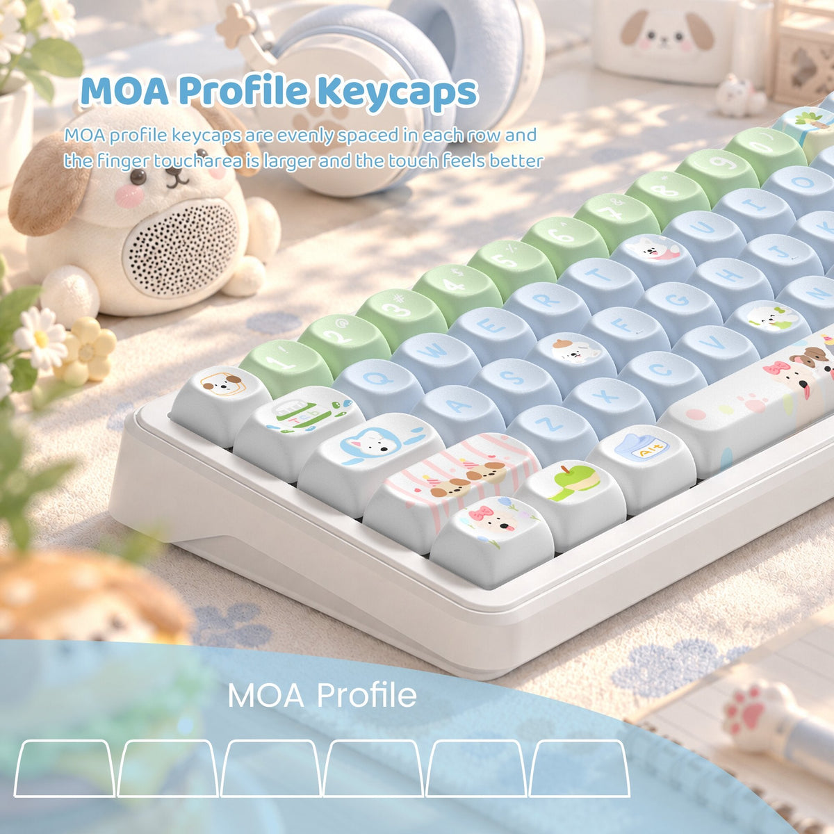 Womier Forest Animals MOA Profile Dye-Sublimation PBT Keycap Set - Womier Keyboard