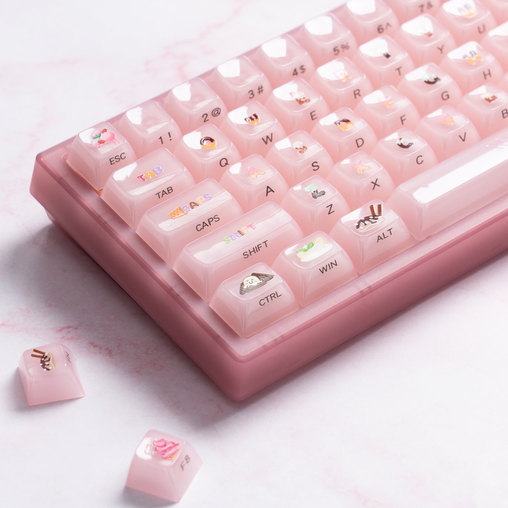 Womier Frosty Jello 115 - Key MDA Profile Translucent PC Keycap Set - Womier Keyboard