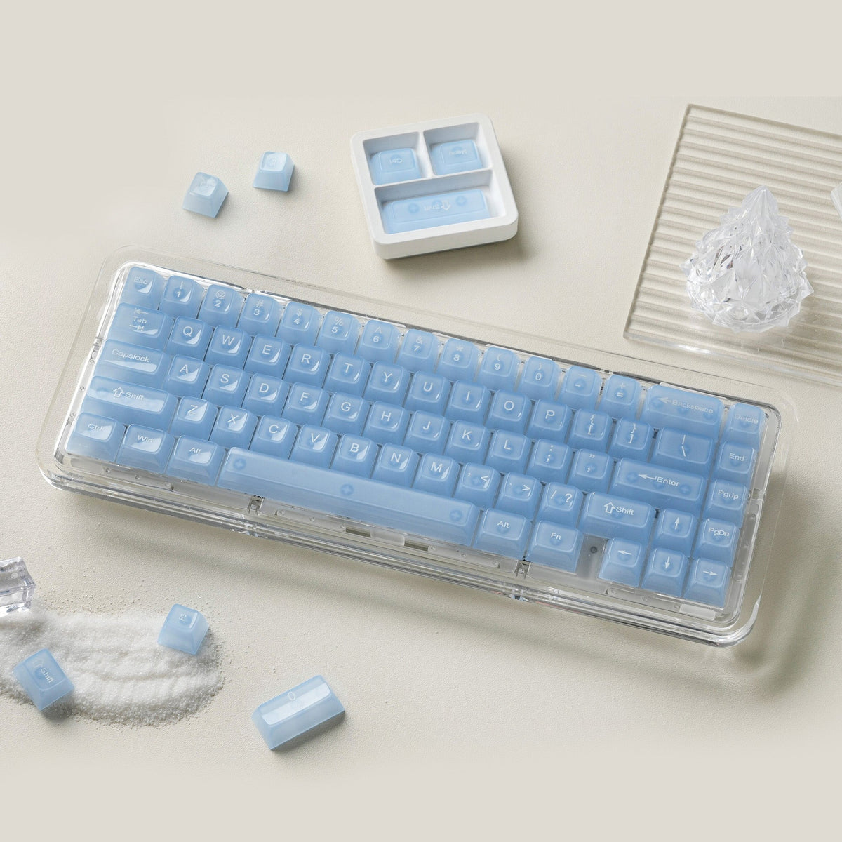Womier Frosty Jello 115-Key MDA Profile Translucent PC Keycap Set - Womier Keyboard