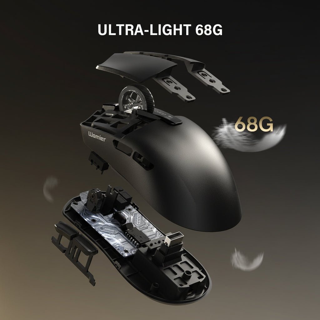 Womier G59 Tri - Mode Wireless Gaming Mouse With Programmable Buttons - Womier Keyboard