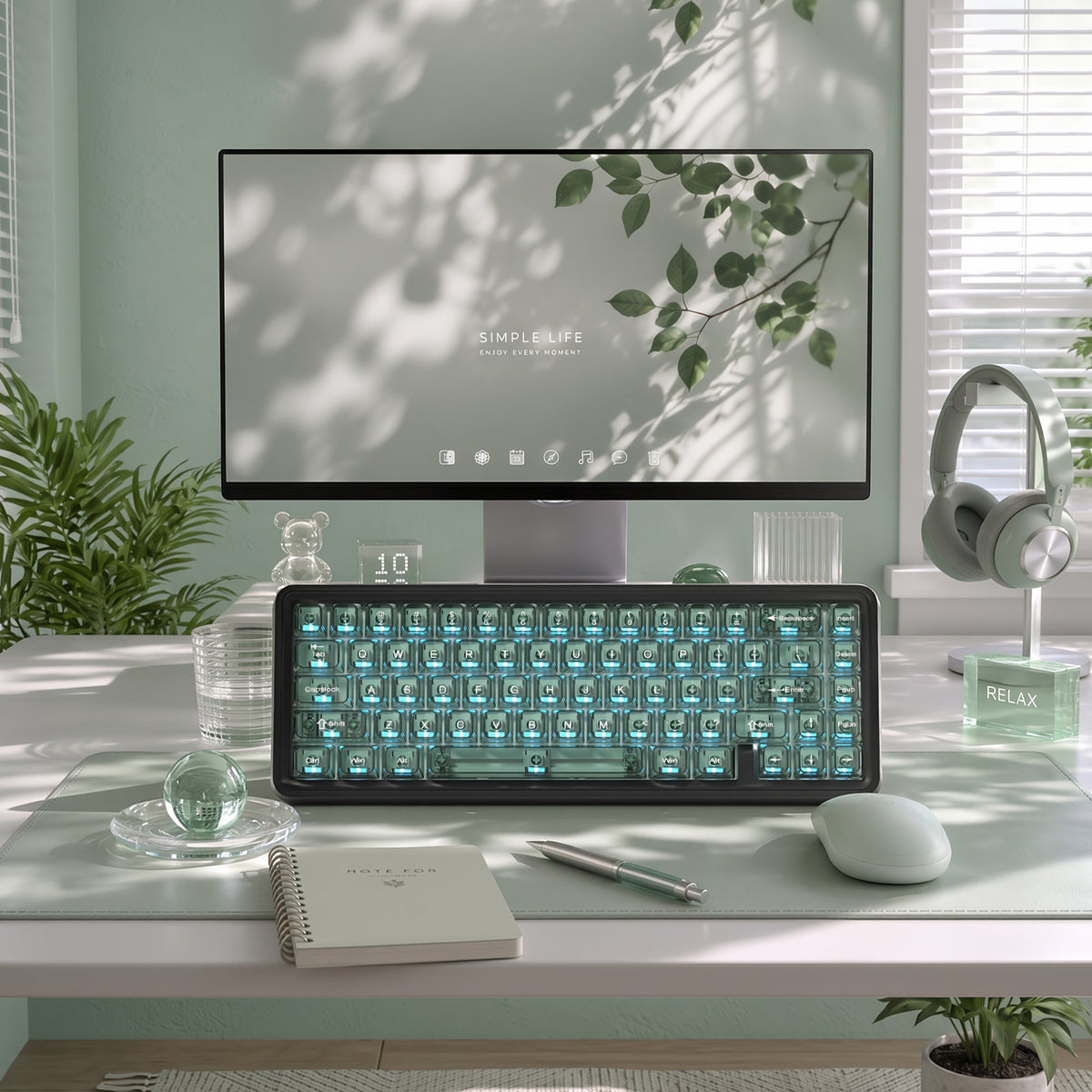 Womier Iceberg 115-Key MDA Profile Transparent PC Keycap Set - Womier Keyboard