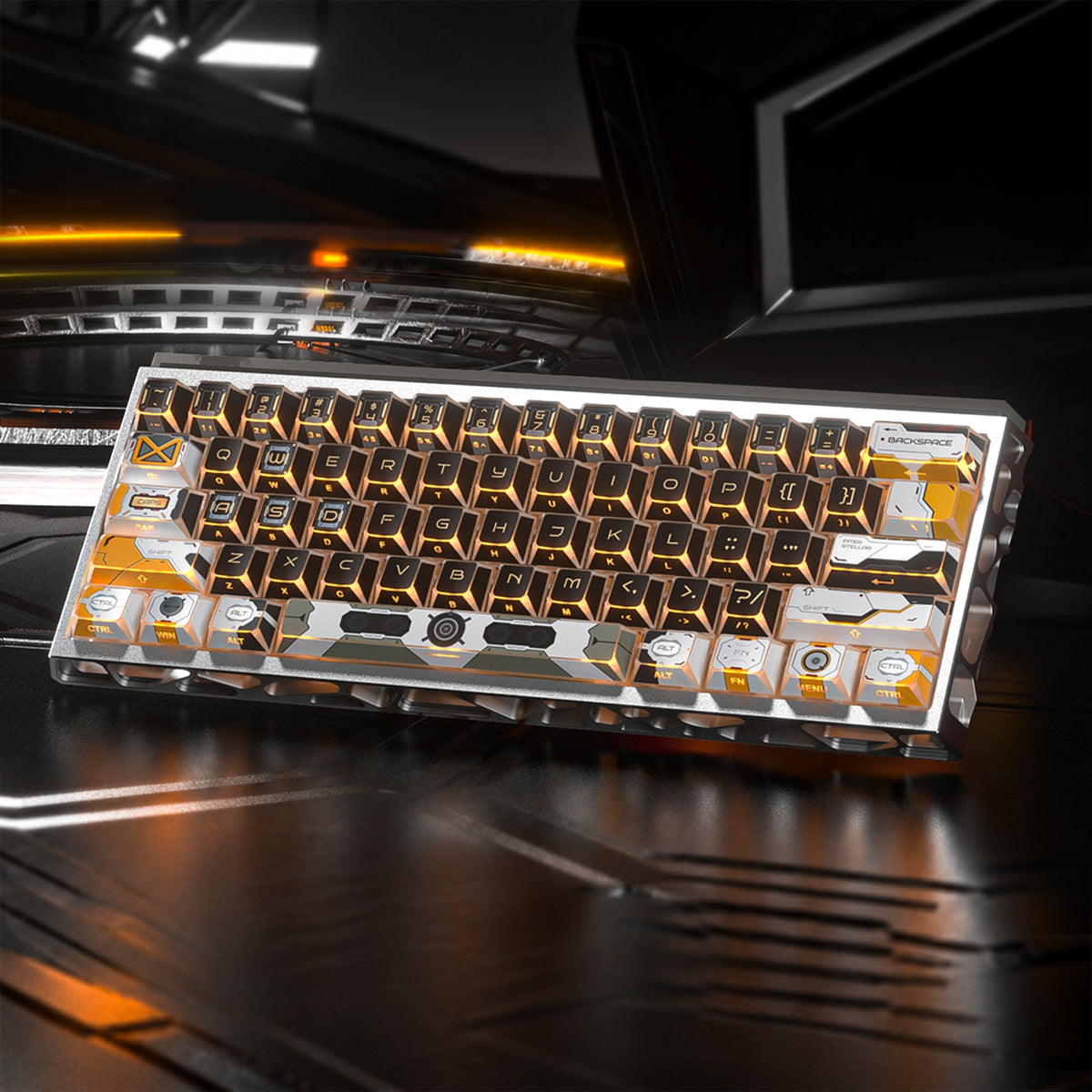 Womier Interstellar Side-Carved Light and Shadow 133-Key Keycap Set - Womier Keyboard