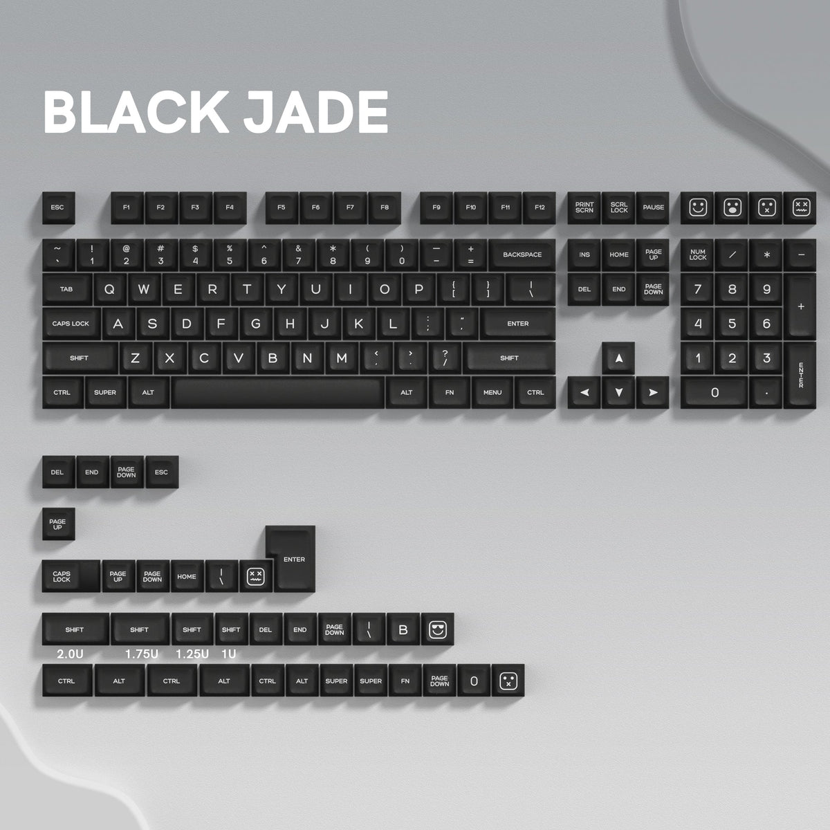 Womier Keyboard Womier Jade 140-Key SA Profile Double-Shot PBT Keycap Set