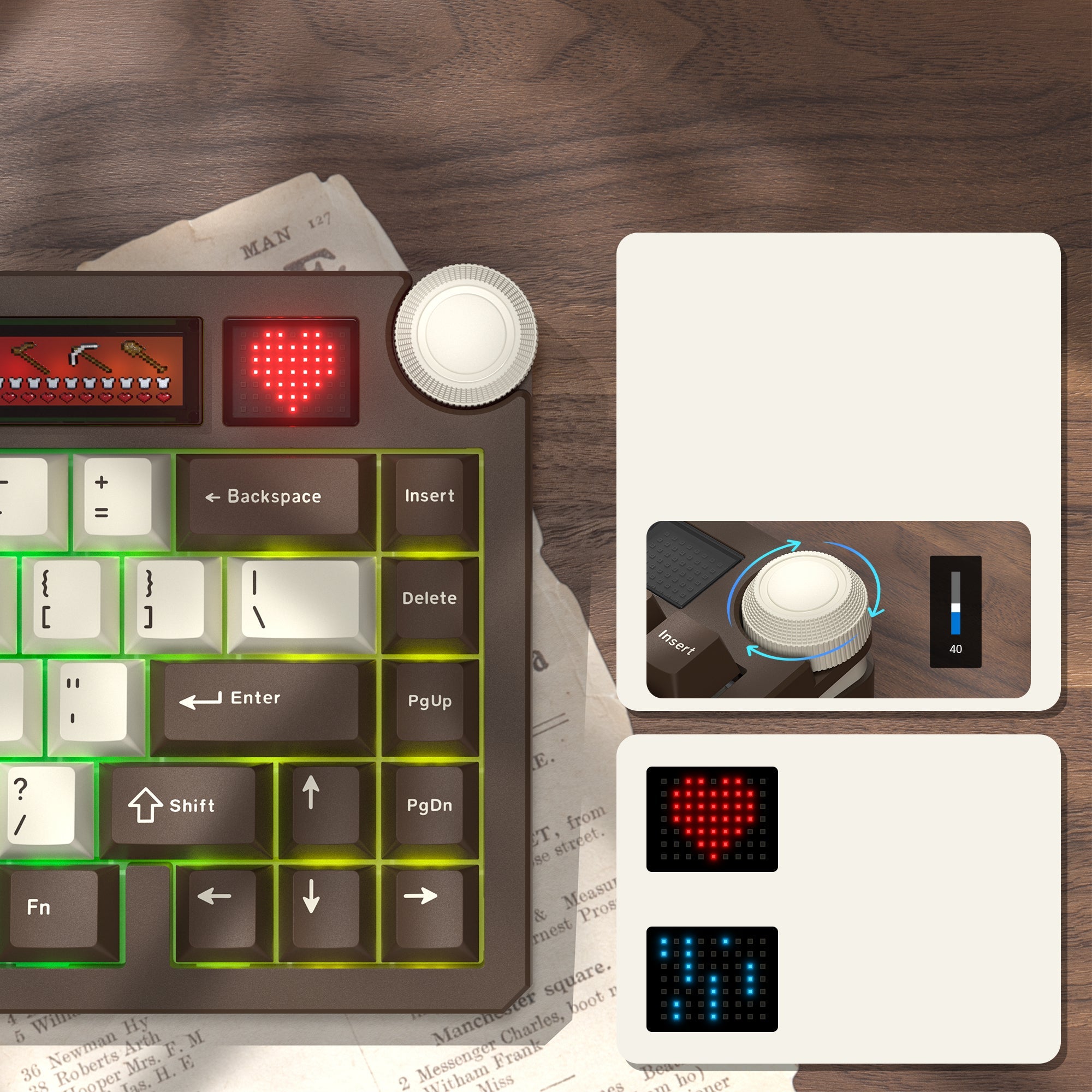 Womier K80 | Smart Screen & Media Knob Mechanical Keyboard - Womier Keyboard