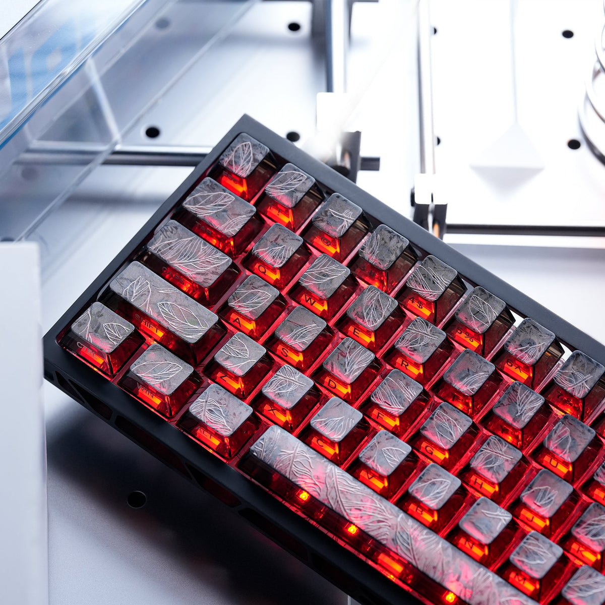 Womier Keycaps - Frost Feather - Cherry Side-Printed (115 Keys) - Womier Keyboard
