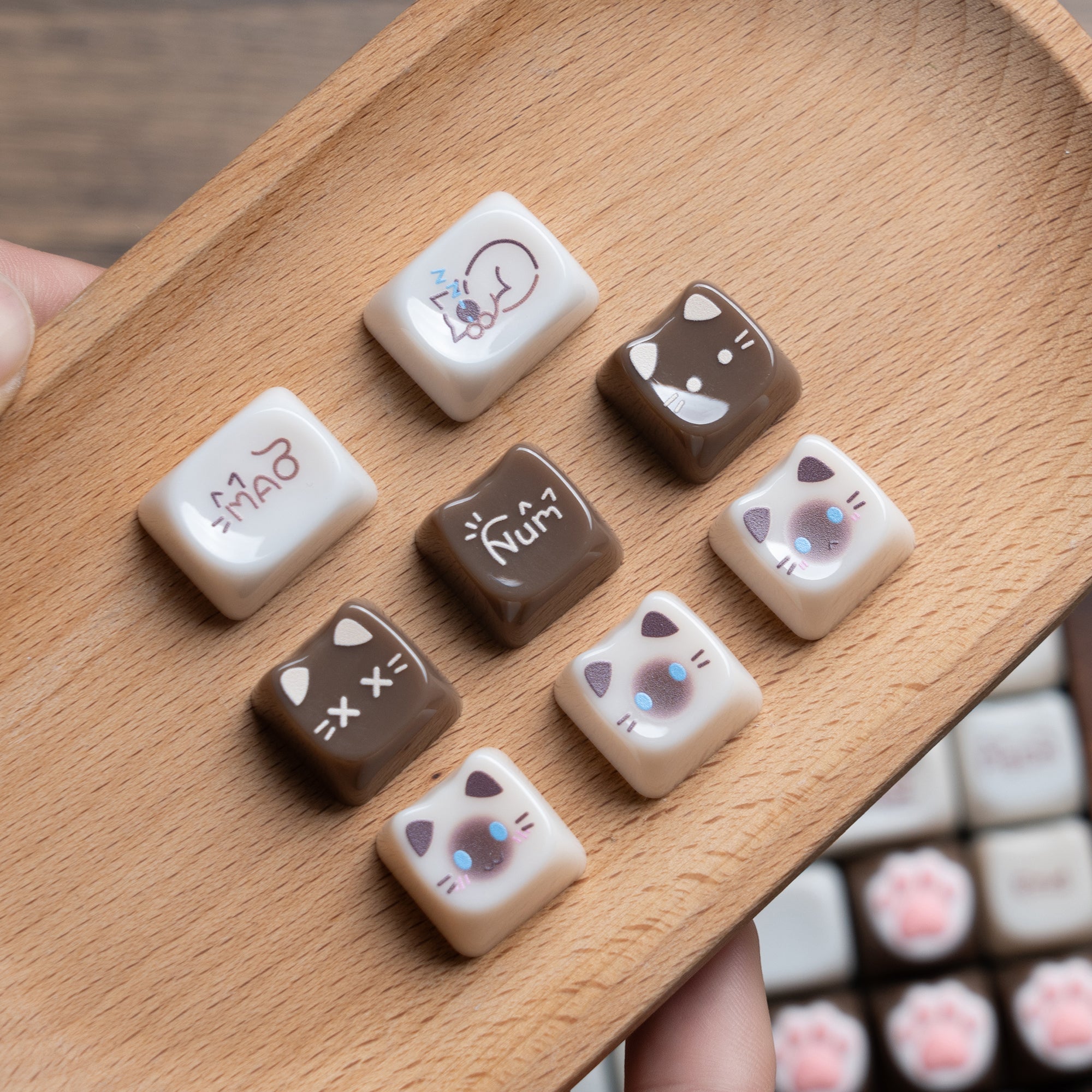 Womier Kittens Themed MOA+MAO Profile PC Keycap Set - Womier Keyboard