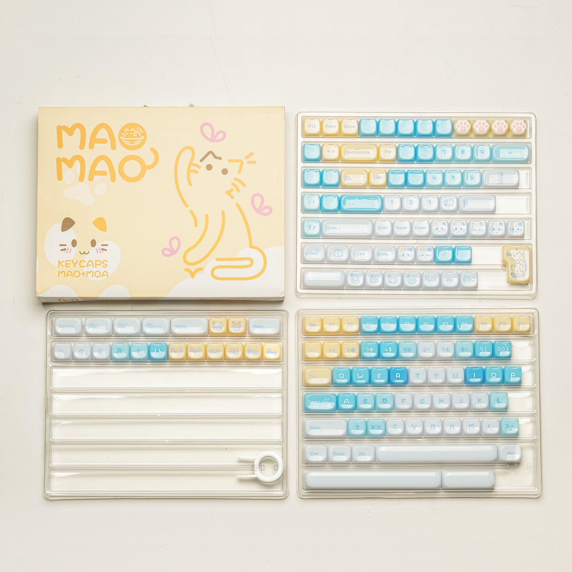 Womier Kittens Themed MOA+MAO Profile PC Keycap Set - Womier Keyboard