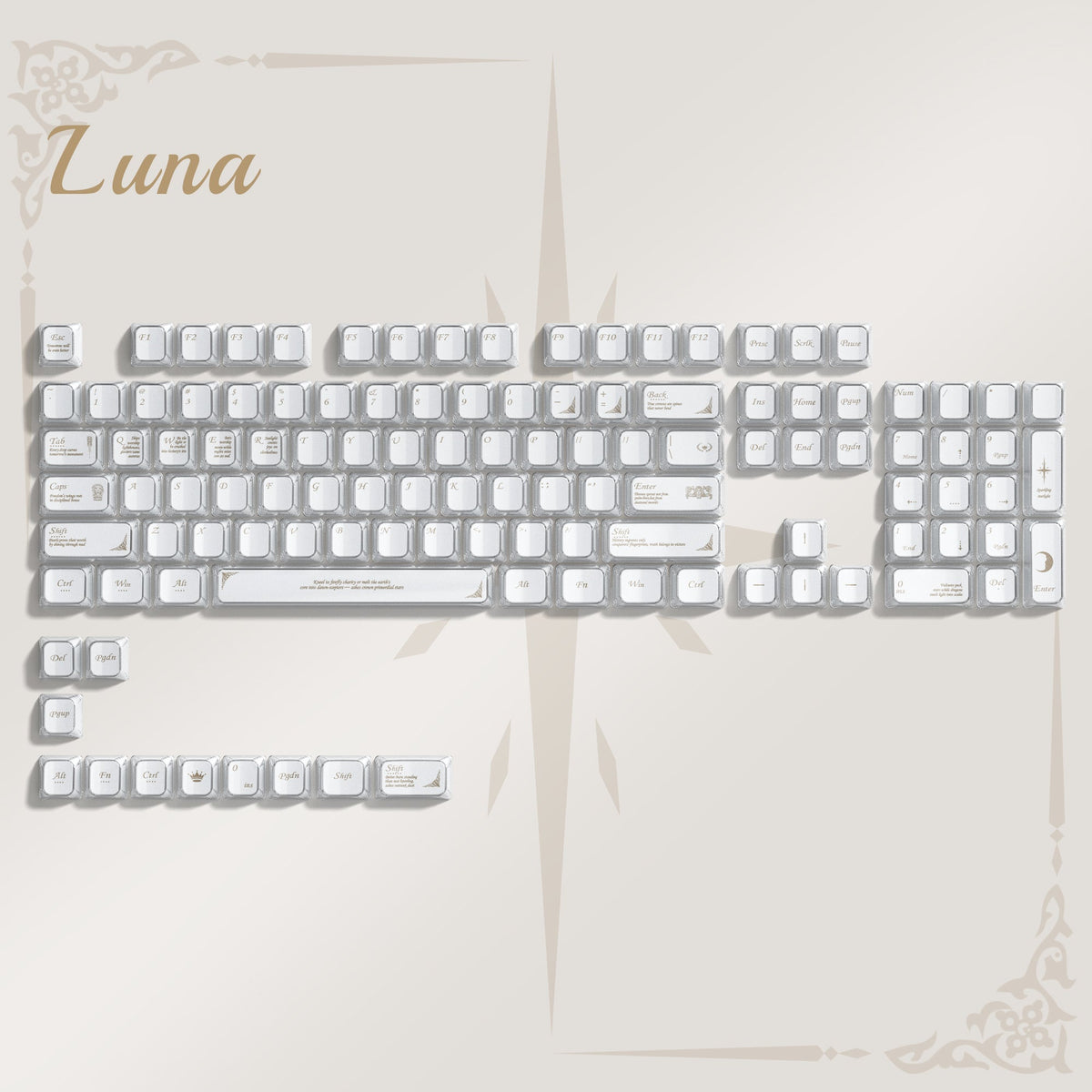 Womier Keyboard Womier Luna 115-Key MDA Profile Double-Shot Keycap Set