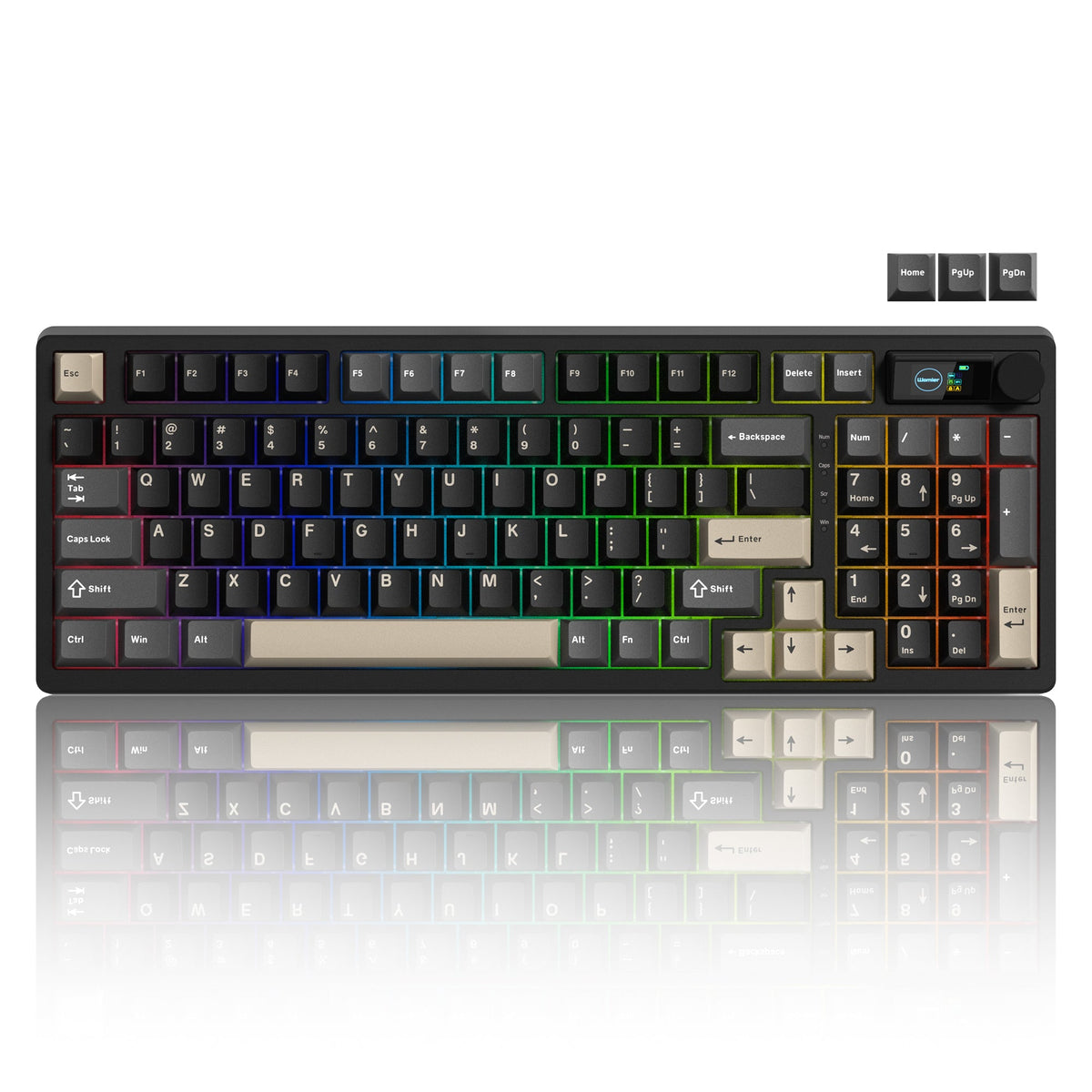 Womier Keyboard Womier M98 96% Wireless Mechanical Keyboard with Mini Display and Knob