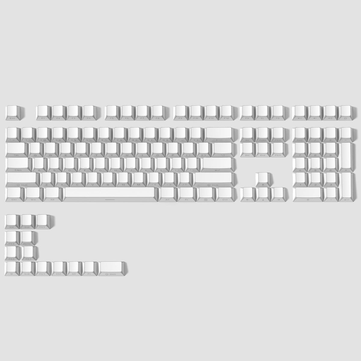 Womier Keyboard Womier Manga Black PBT 122 Keys Keycaps: Side-Printed Shine-Through Set for Mechanical Keyboards