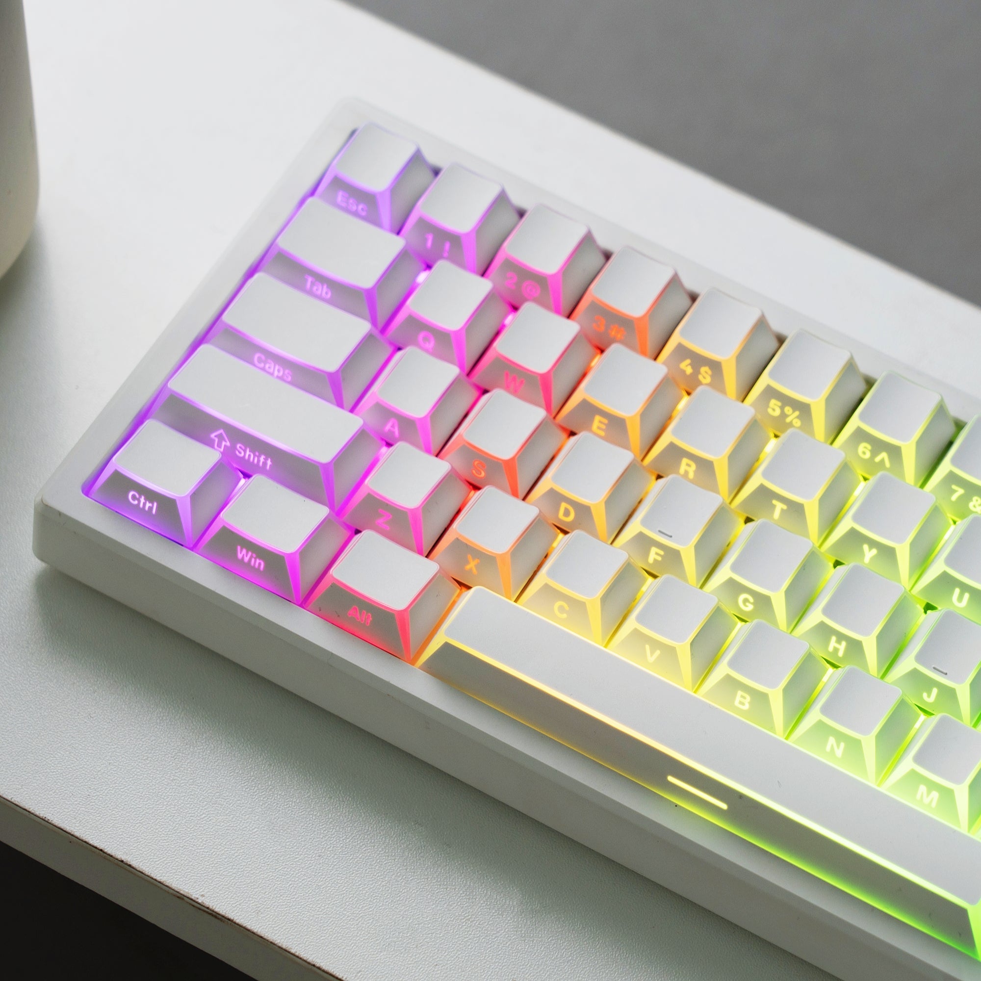 Womier Manga Black PBT Keycaps: Side - Printed Shine - Through Set for Mechanical Keyboards - Womier Keyboard