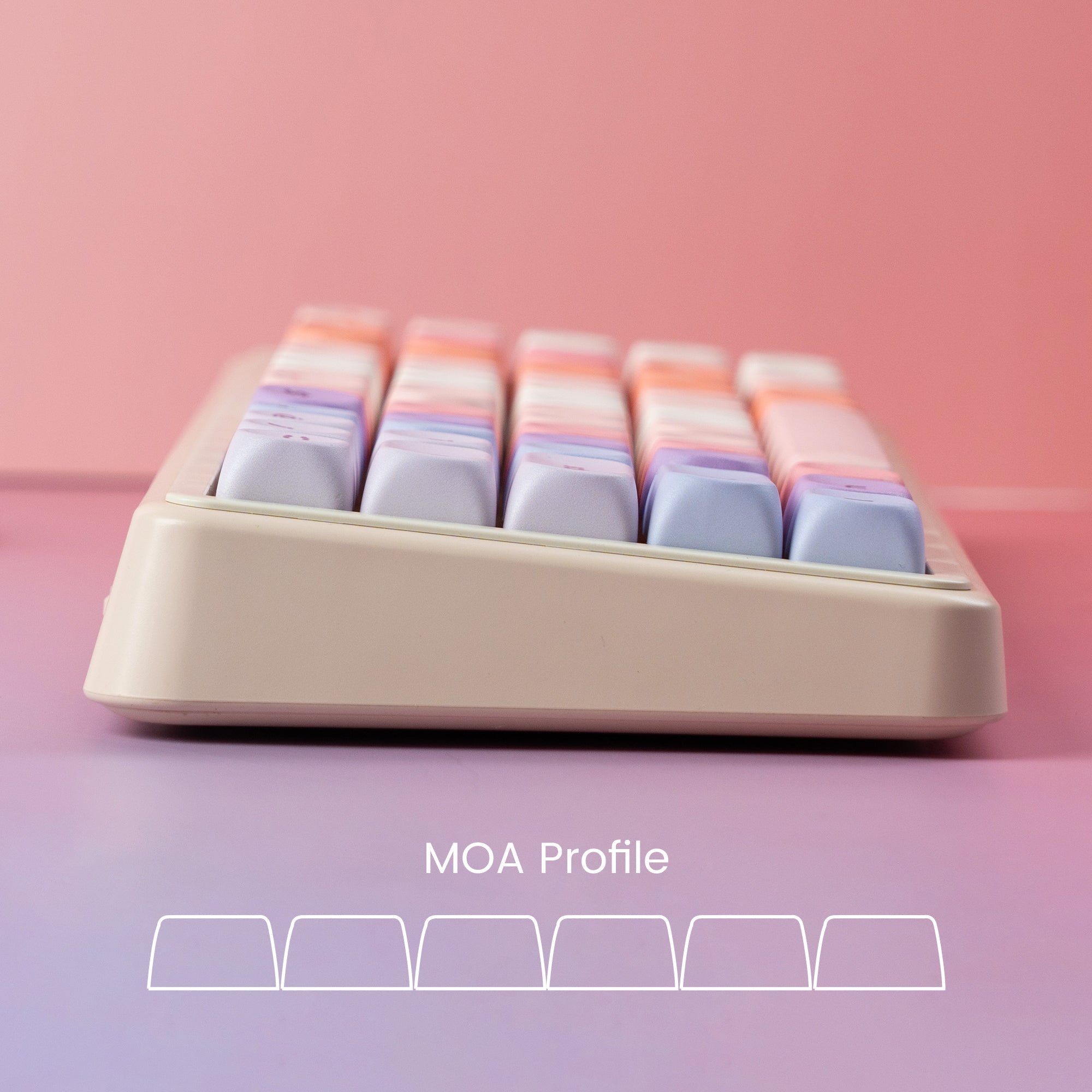 Womier Neon Spectrum MOA Profile Dye - Sublimation PBT Keycap Set - Womier Keyboard
