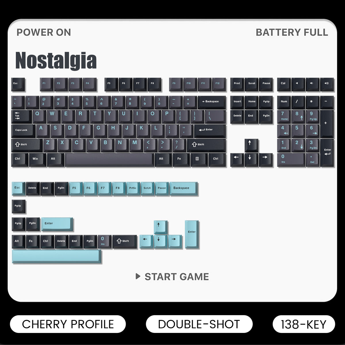 Womier Keyboard Womier Nostalgia Cherry Profile Double Shot PBT Keycap Set