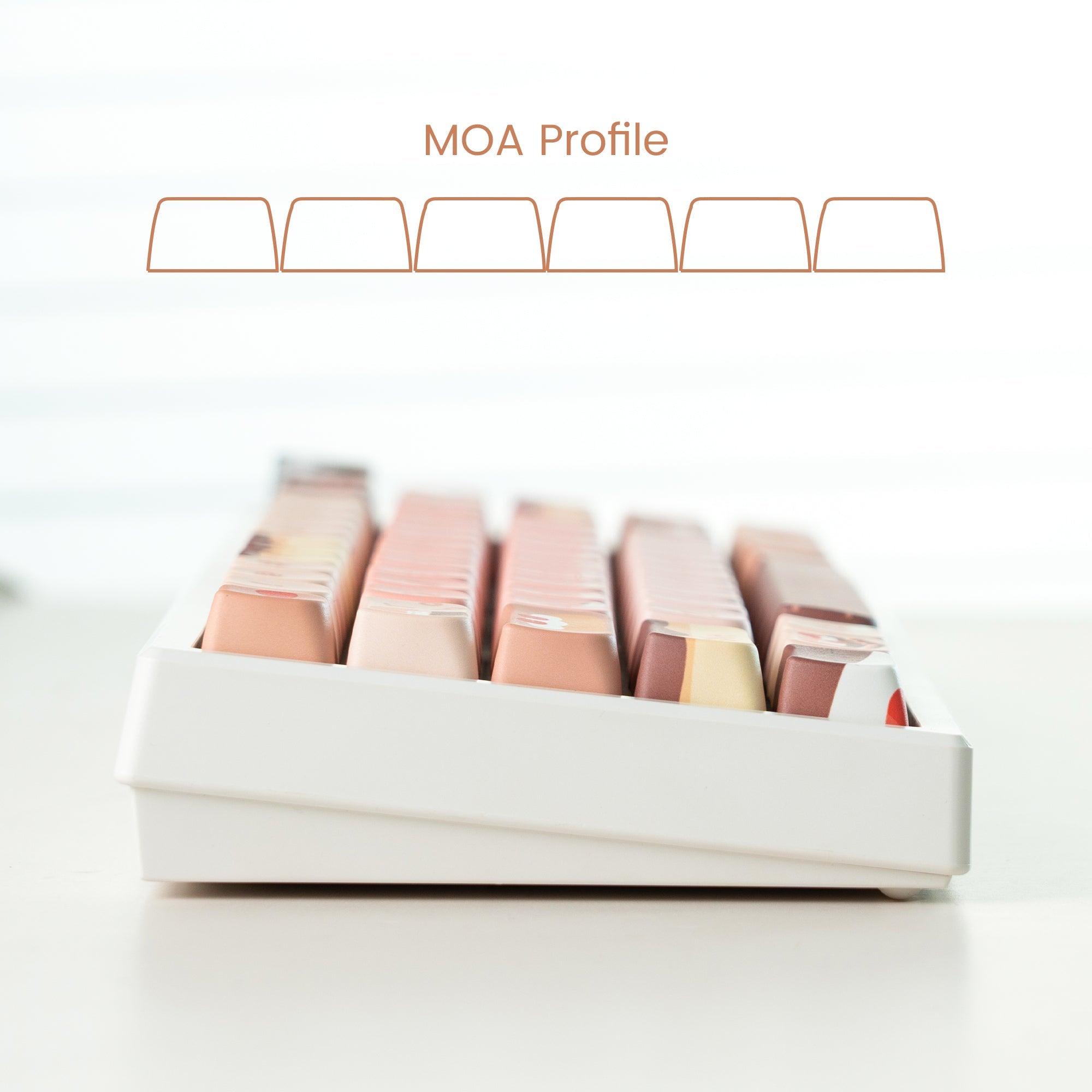 Womier Pink Theme MOA Profile Dye - Sublimation PBT Keycap Set - Womier Keyboard