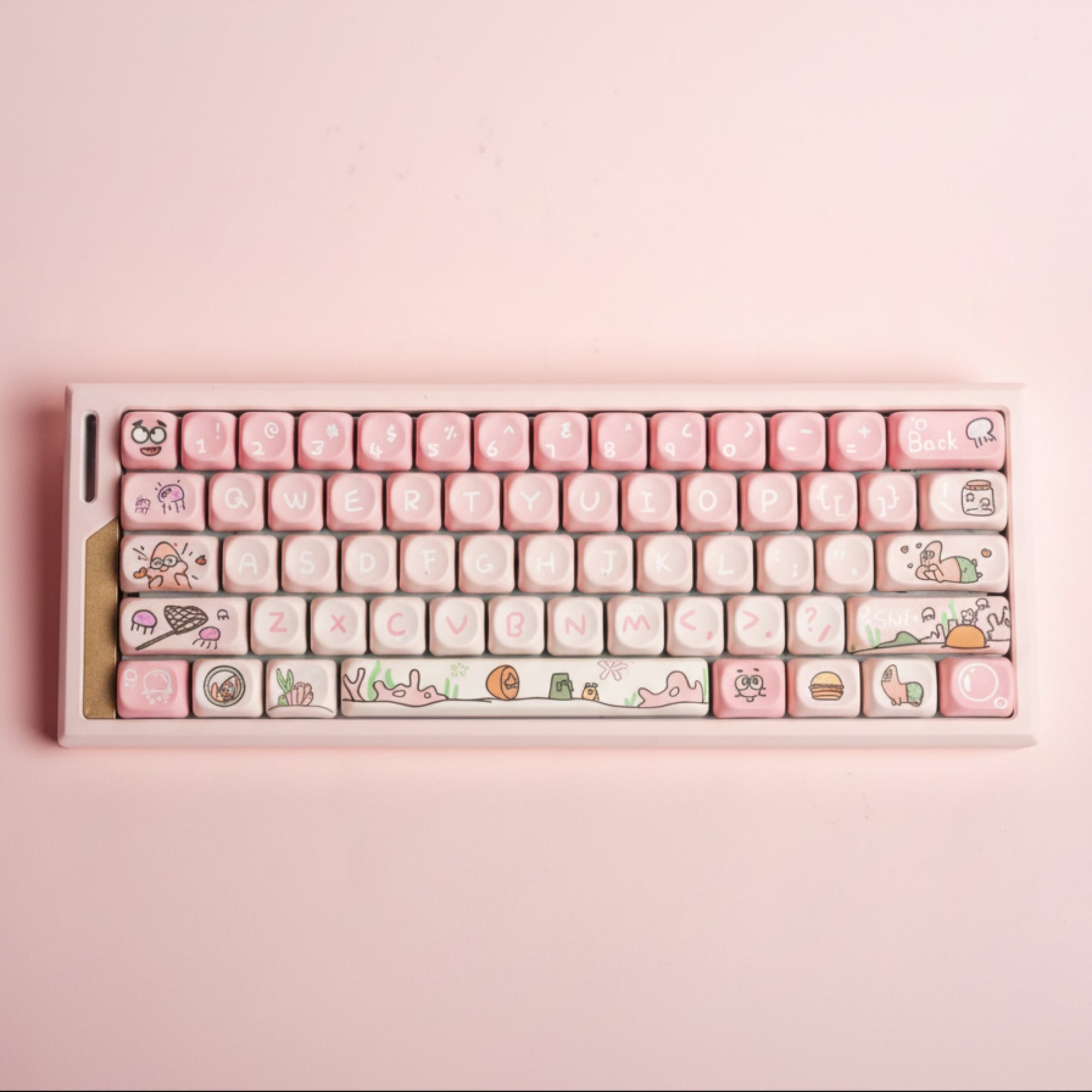 Womier Pink Theme MOA Profile Dye - Sublimation PBT Keycap Set - Womier Keyboard