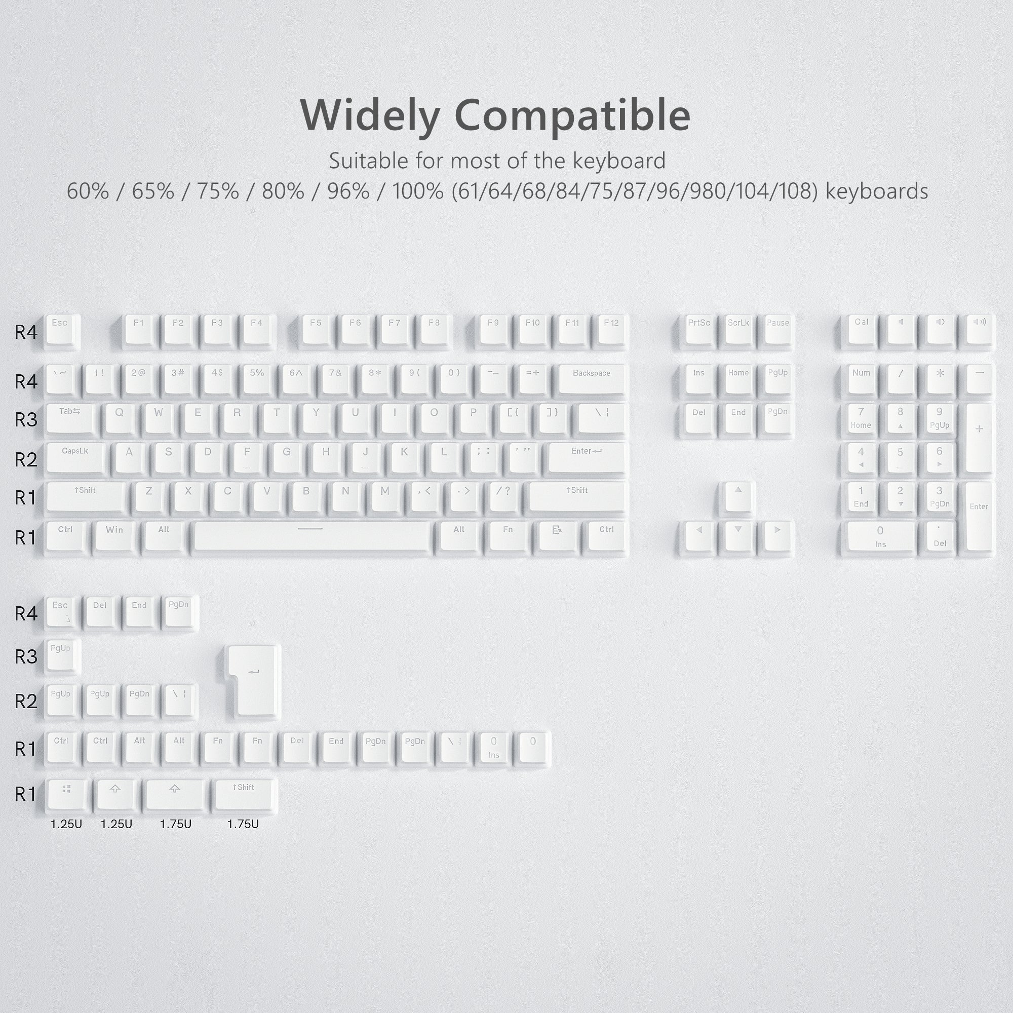 Womier Pudding OEM Profile 129 - Key PBT Keycap - Womier Keyboard