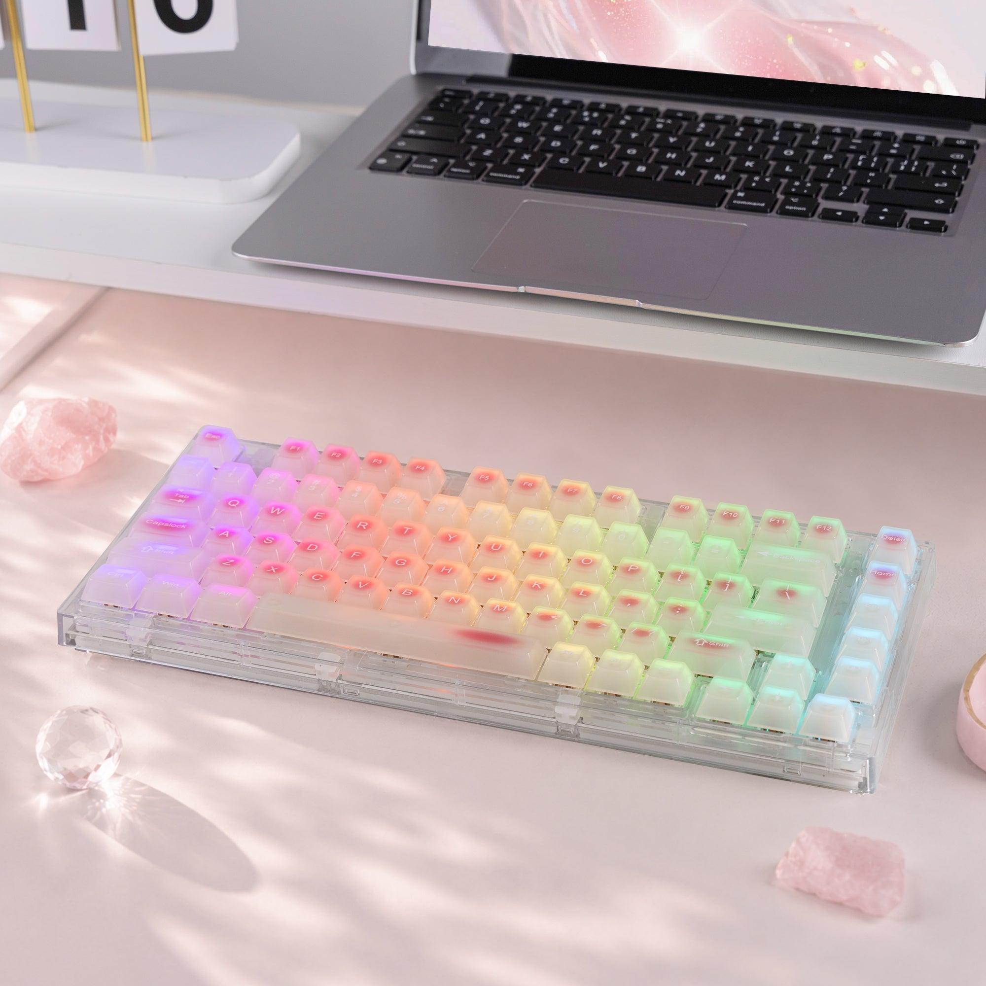 Womier Rouge Jade Cherry Profile Shine-Through PC Keycap Set (115-Key) - Womier Keyboard