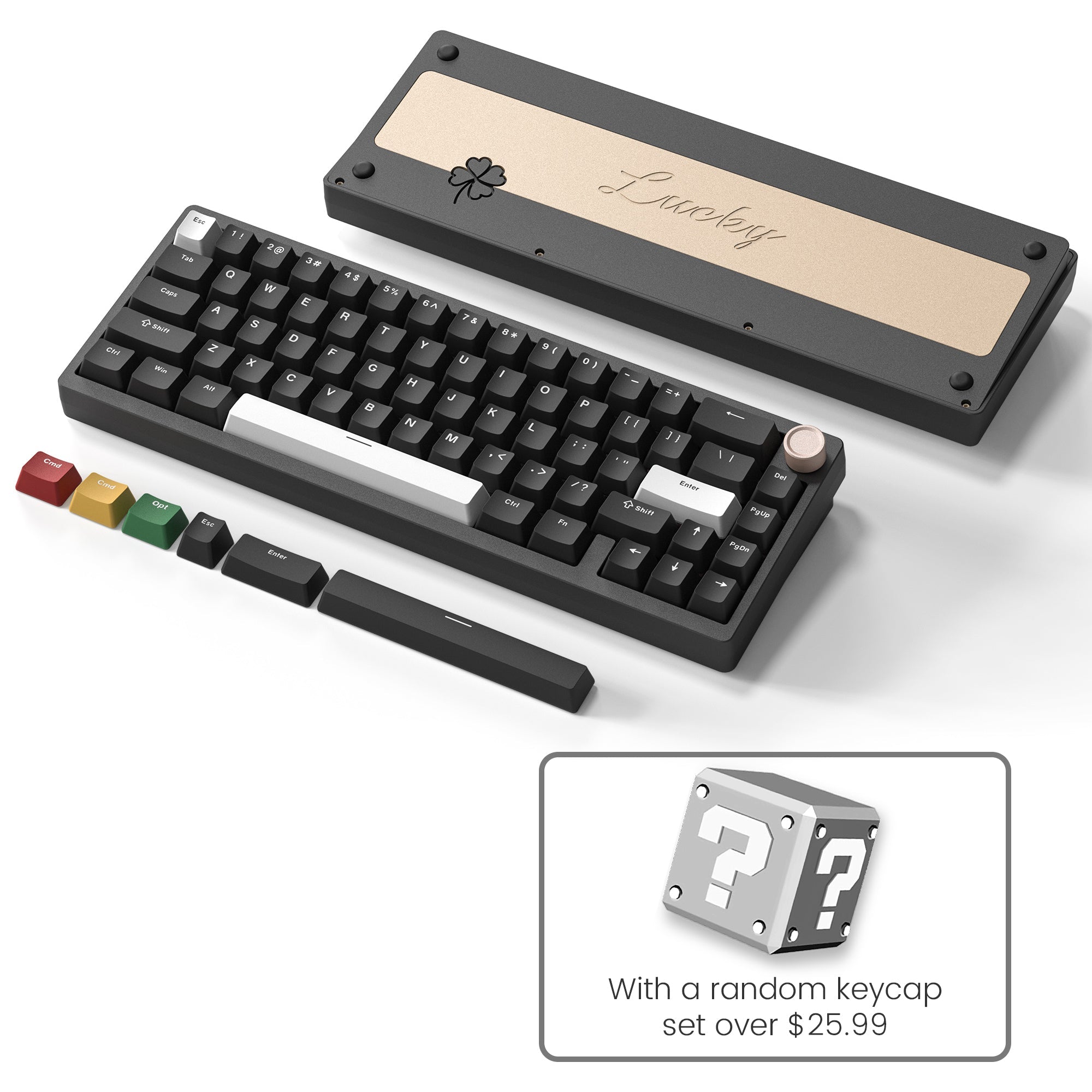 Womier SK65 65% Gasket Mounted Wireless Aluminum Keyboard with Knob (4 Colors) - Womier Keyboard