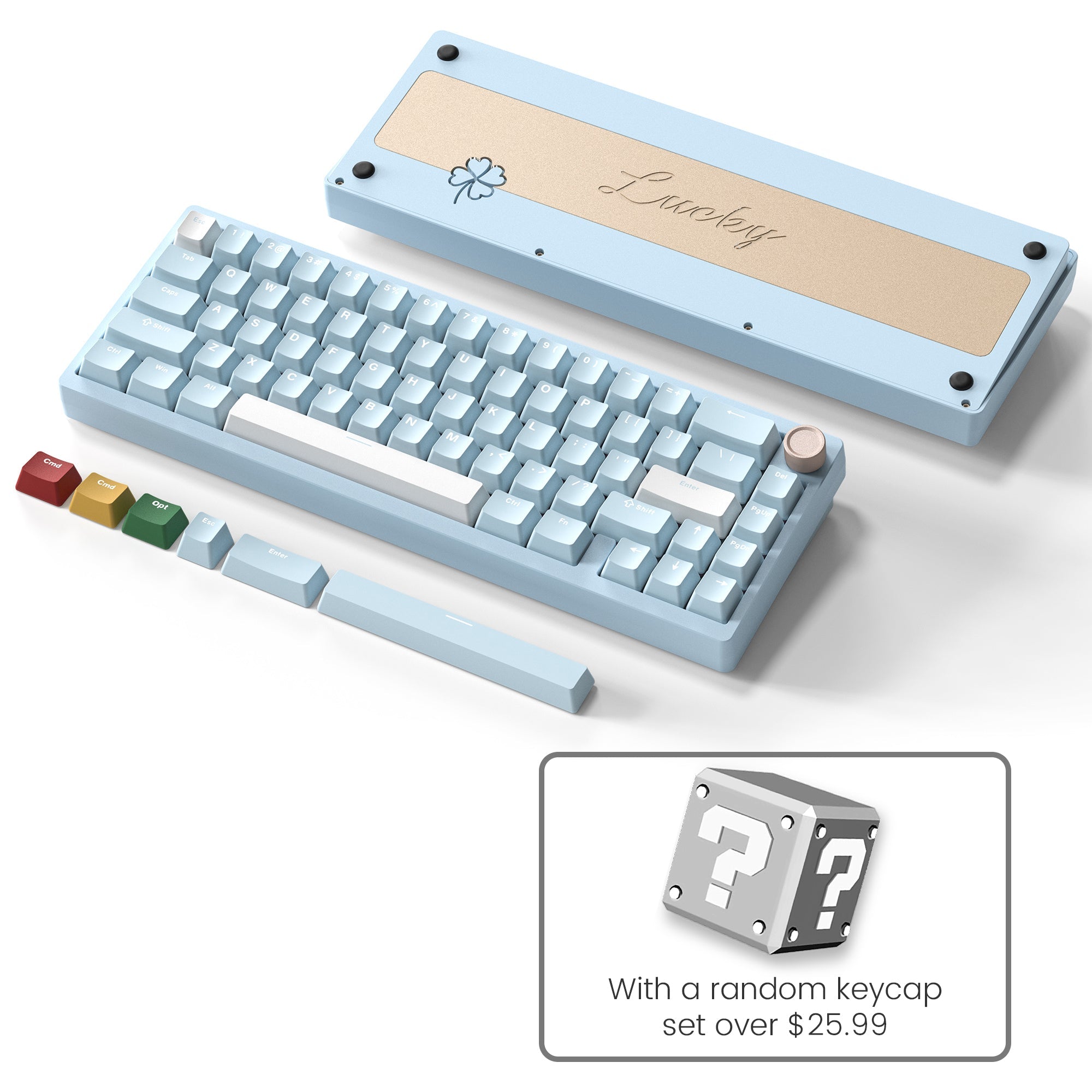 Womier SK65 65% Gasket Mounted Wireless Aluminum Keyboard with Knob (4 Colors) - Womier Keyboard