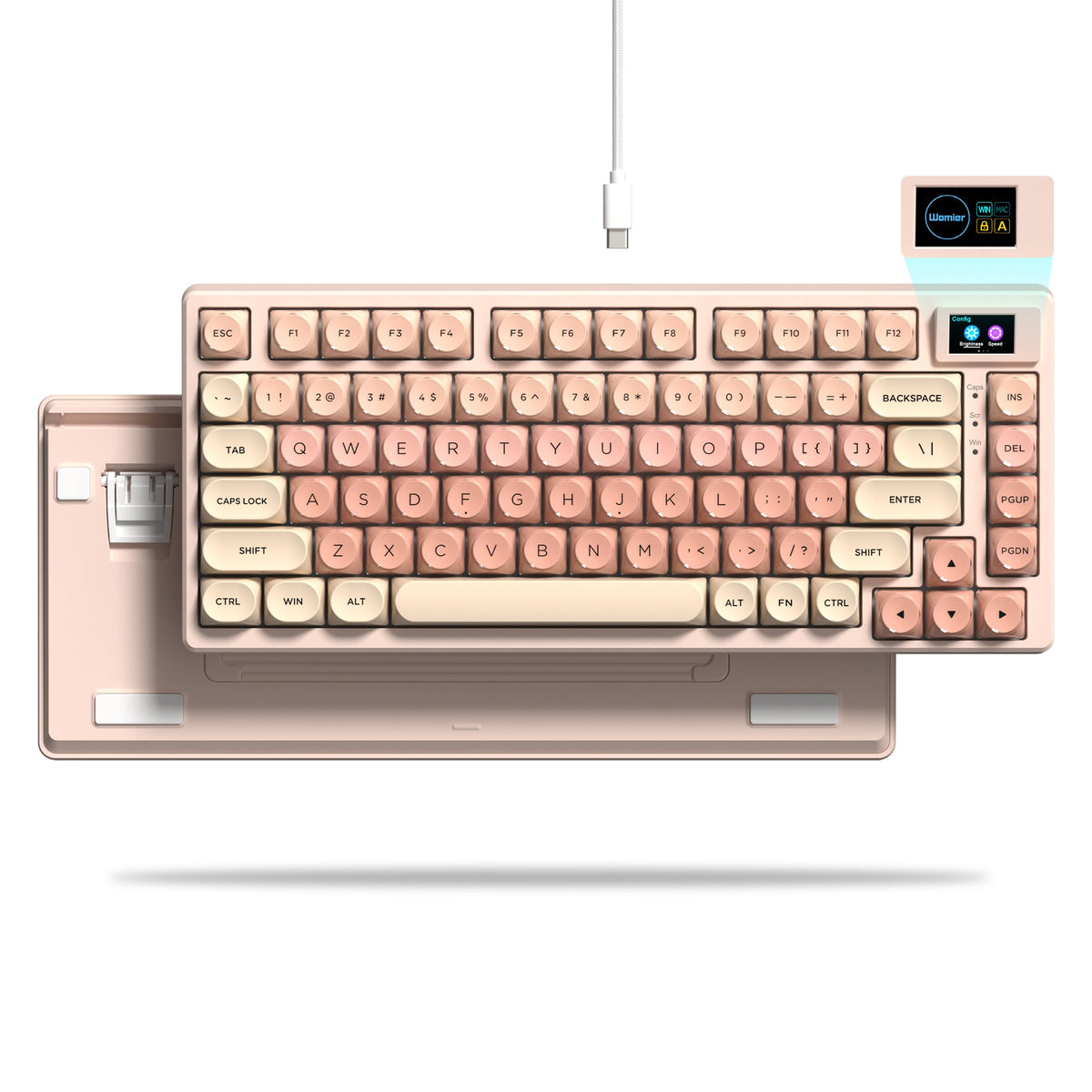 Womier Keyboard Womier SK80 Gasket Mounted 75% Mechanical Keyboard with Multimedia Display