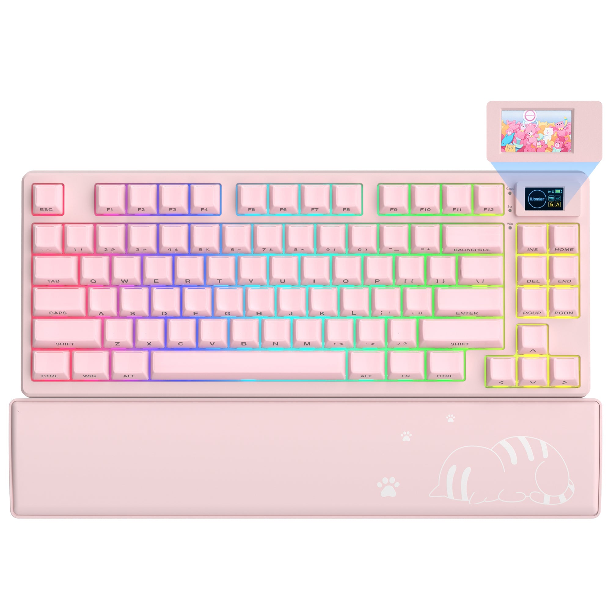 Womier SK80 Pro Themed 75% Wireless Mechanical Keyboard with Multimedia Display - Womier Keyboard
