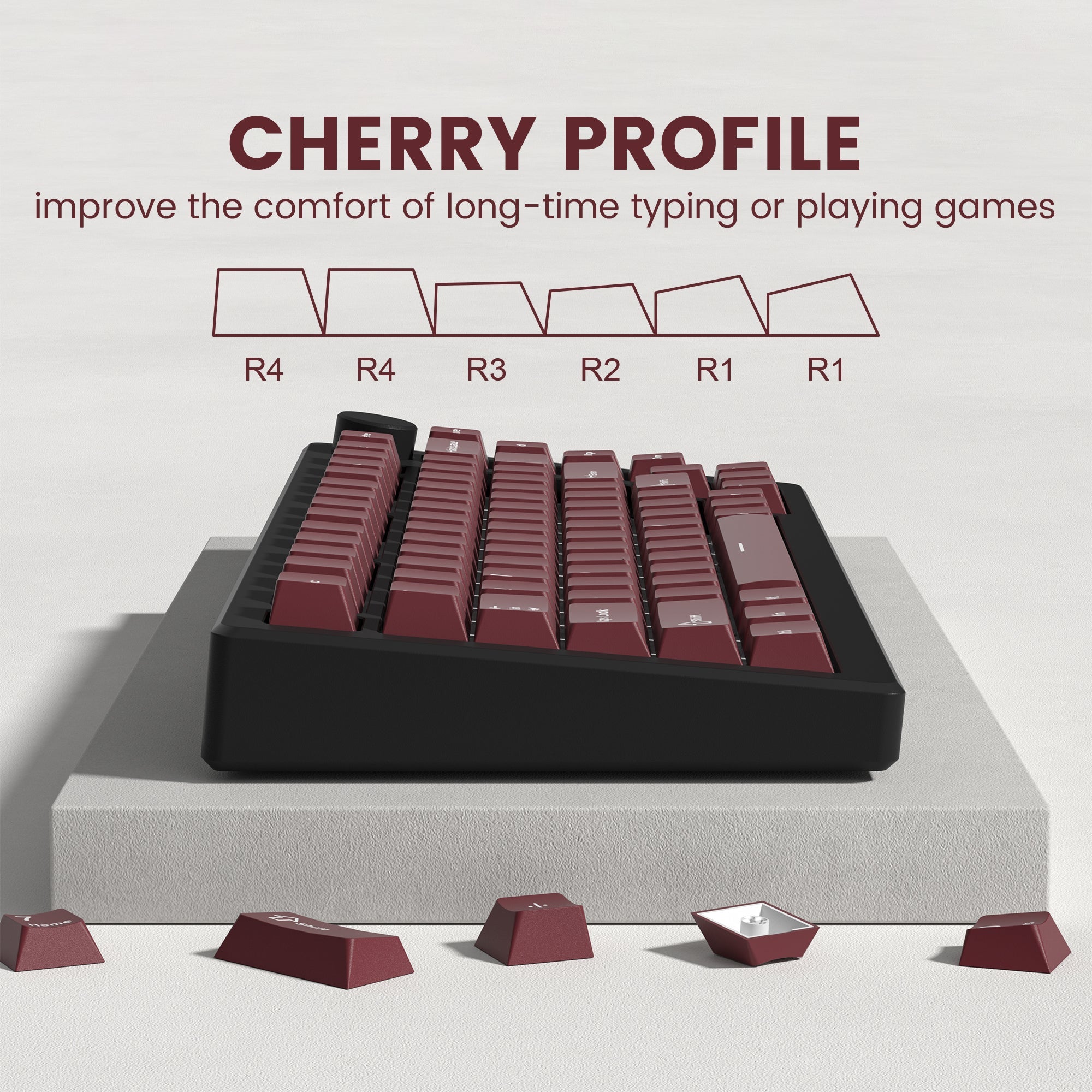 Womier Solid Color Cherry Profile PBT Double - Shot Keycaps – 2 Color Options - Womier Keyboard