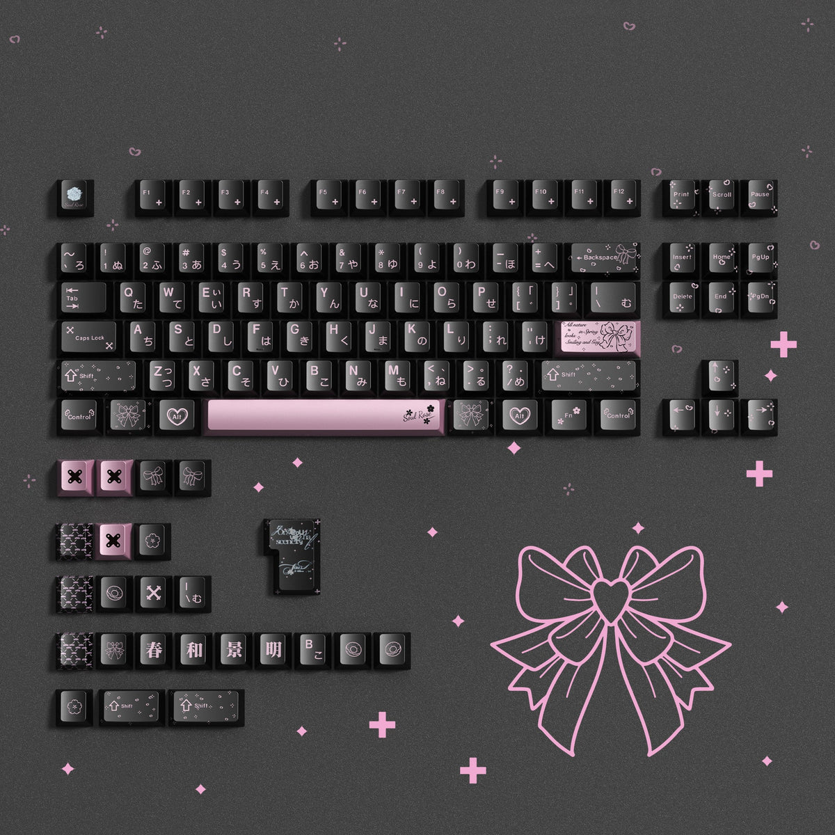 Womier Keyboard Womier Spring Scenery Cherry Profile PBT 112 Keycaps Set