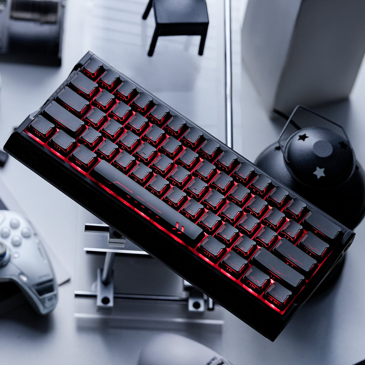 Womier Star Prism White-Blue Cherry Profile Shine-Through Keycap Set (136-Key) - Womier Keyboard