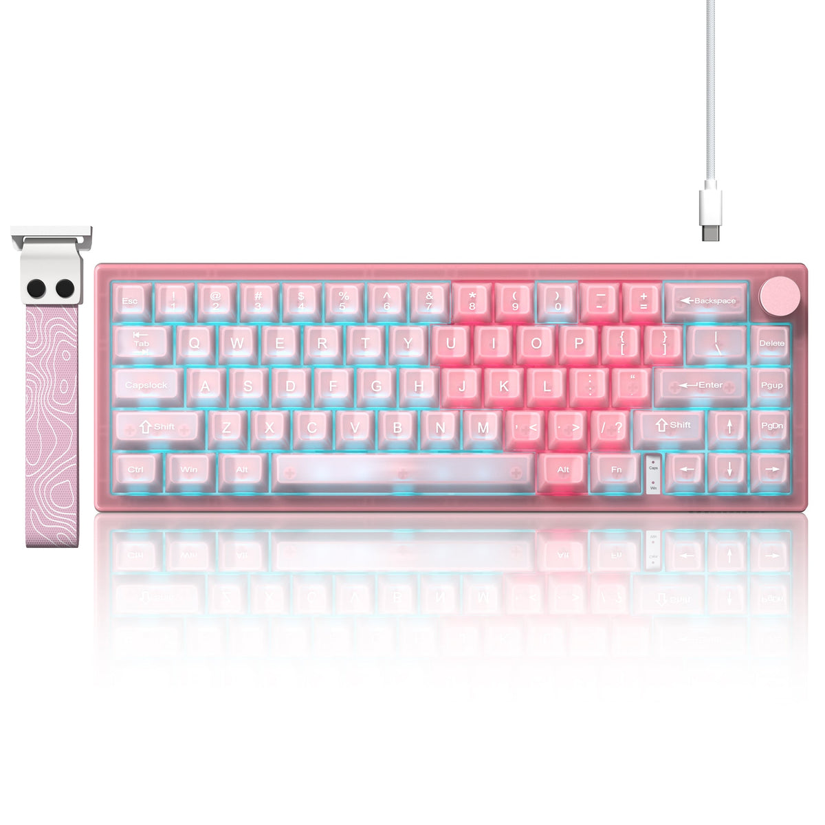 Womier Keyboard [Summer Sale] Womier VK66 Pro VIA Support 66-Key Gasket Mechanical Keyboard with Knob