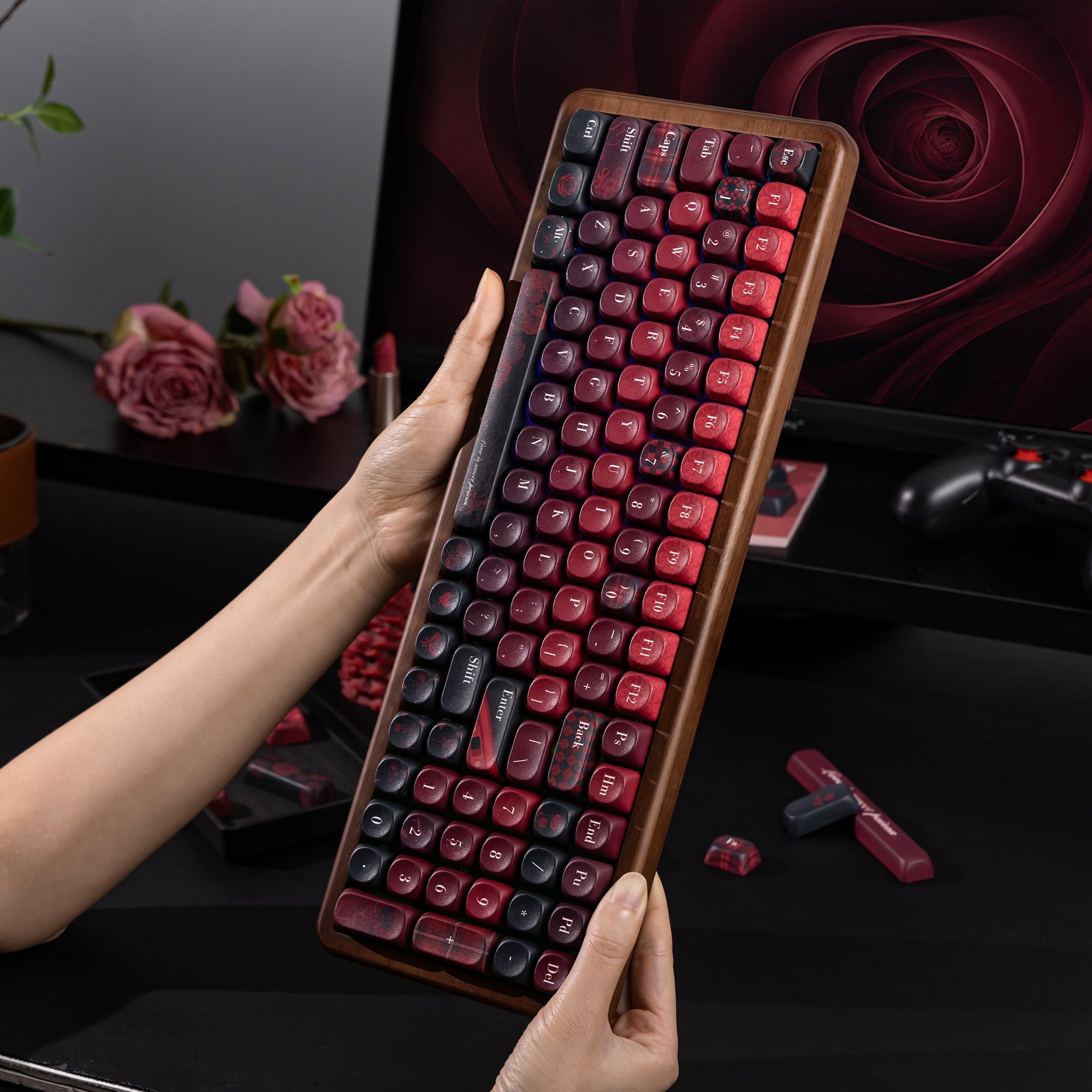 Womier WD99 Full-Size VIA Support Wireless Wooden Keyboard - Womier Keyboard