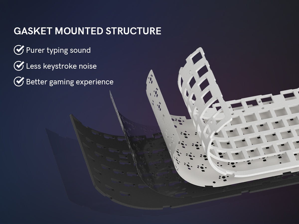 Womier WK75 75% Hot - Swappable Wireless Keyboard with Multimedia Knob - Womier Keyboard