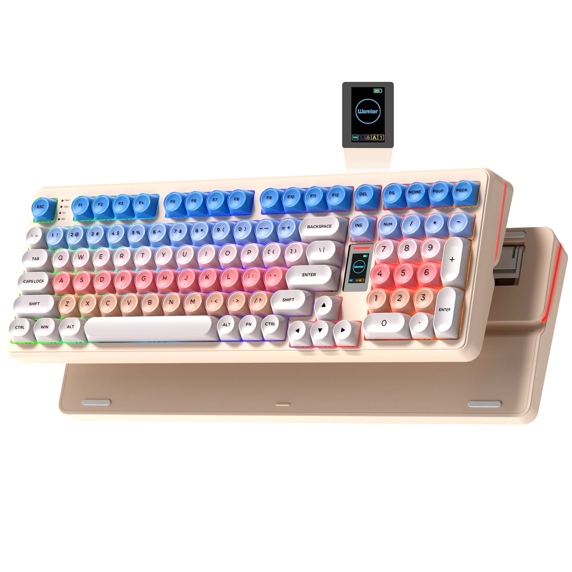 Womier WK98 98% Multimedia Screen Mechanical Gaming Keyboard - Womier Keyboard