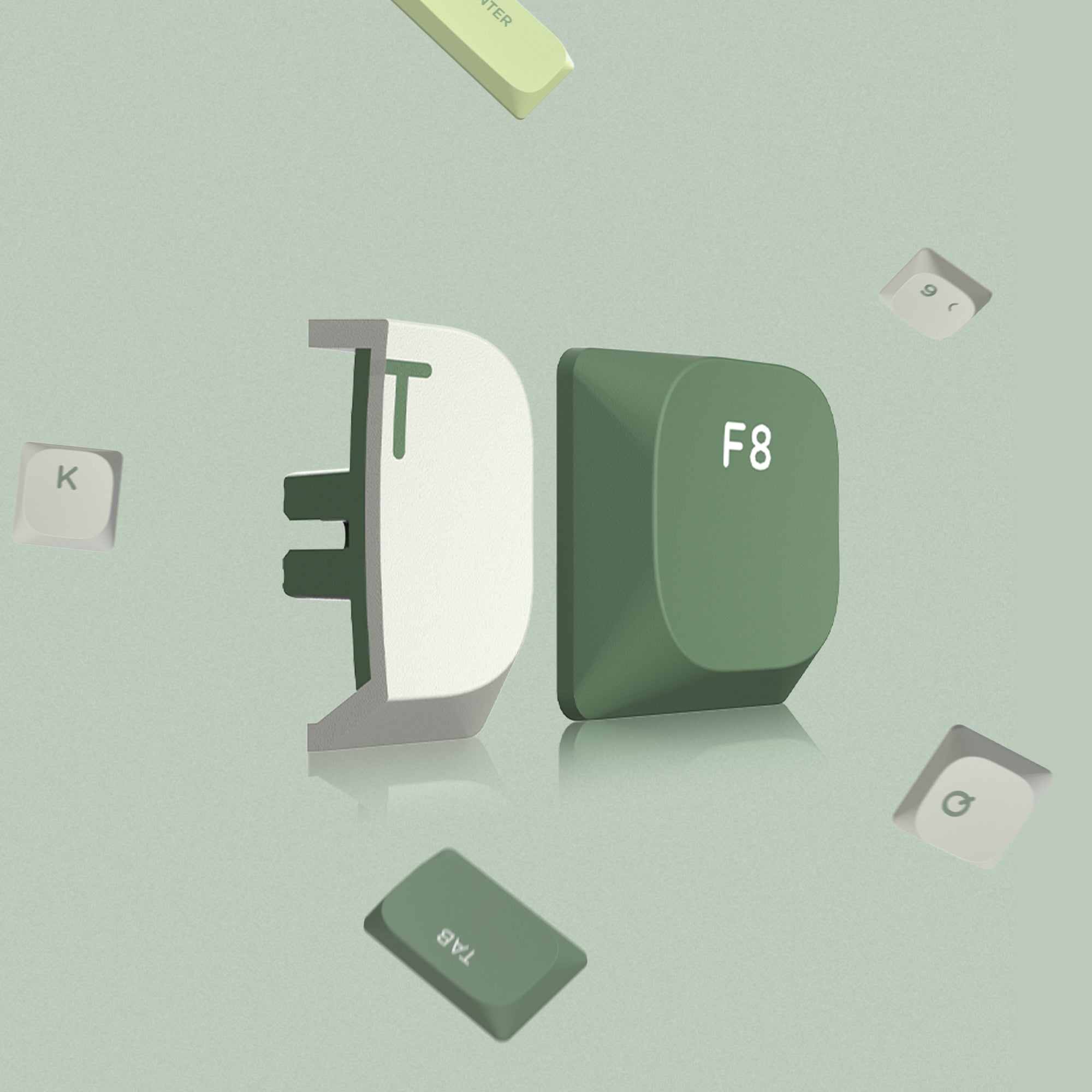 Skyline R2 Low Profile PBT Double-shot Keycap (9 Colors)