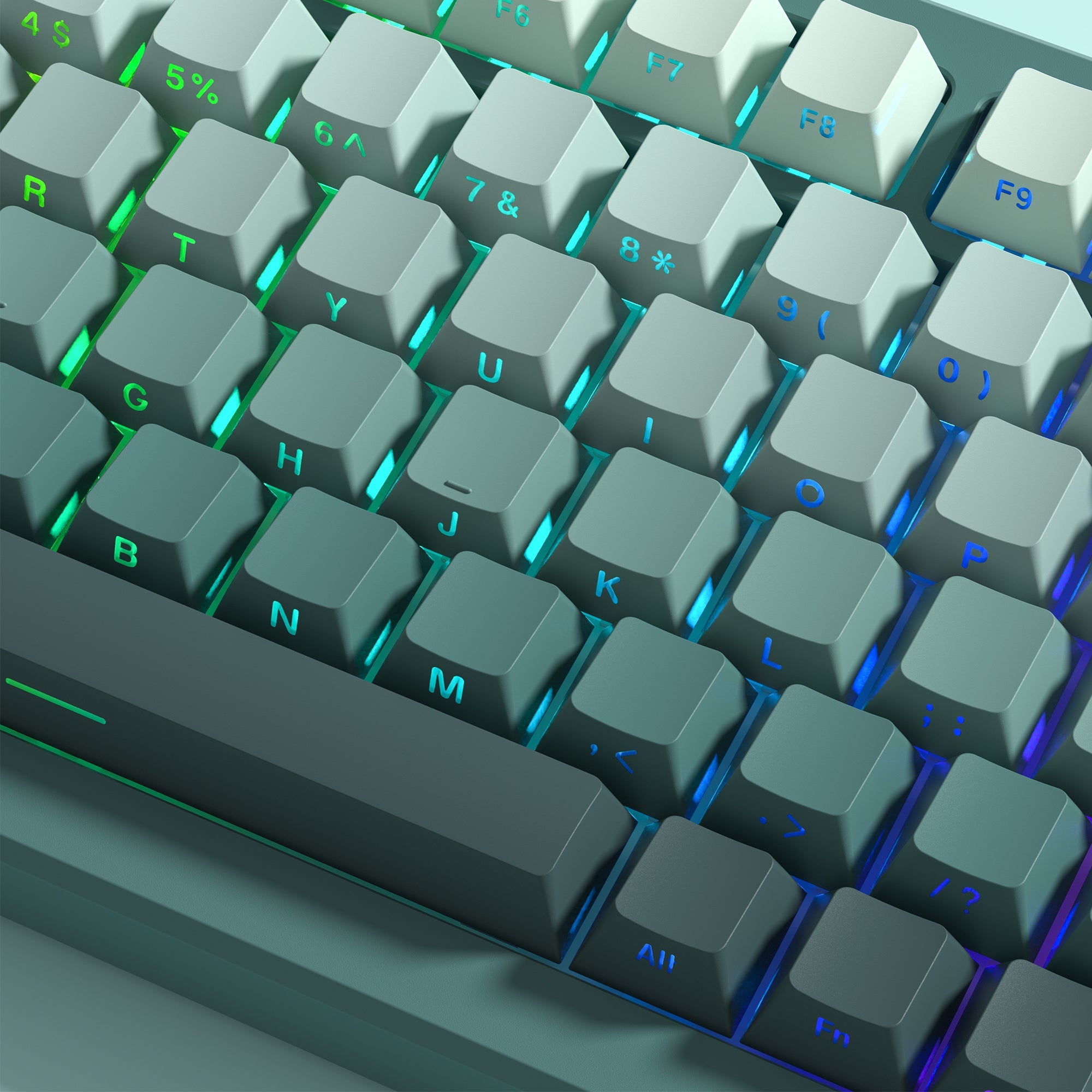 Womier Gradient Series 136-Key Shine-Through Cherry Profile Double-Shot PBT Keycap