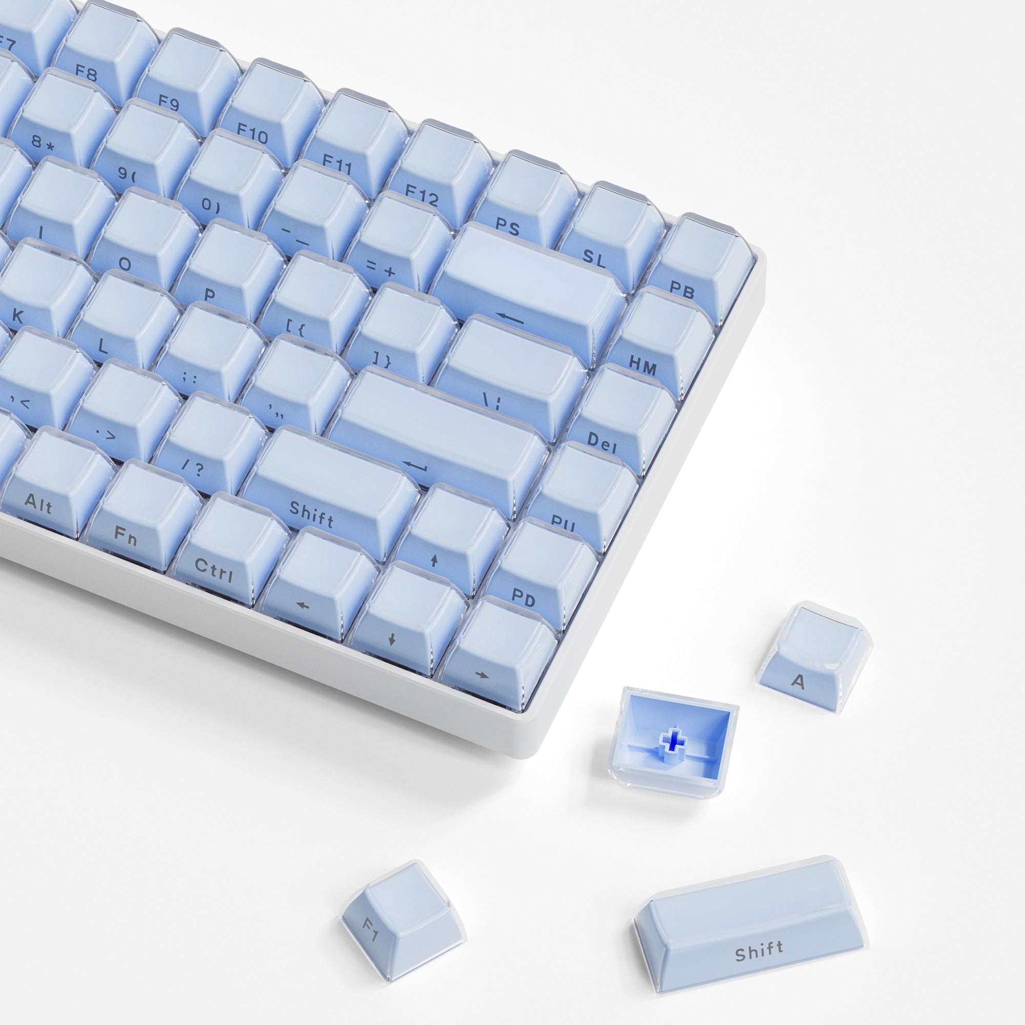 Womier Jello Side-Printed Translucent OEM Profile Keycap (113-Key) - Womier Keyboard