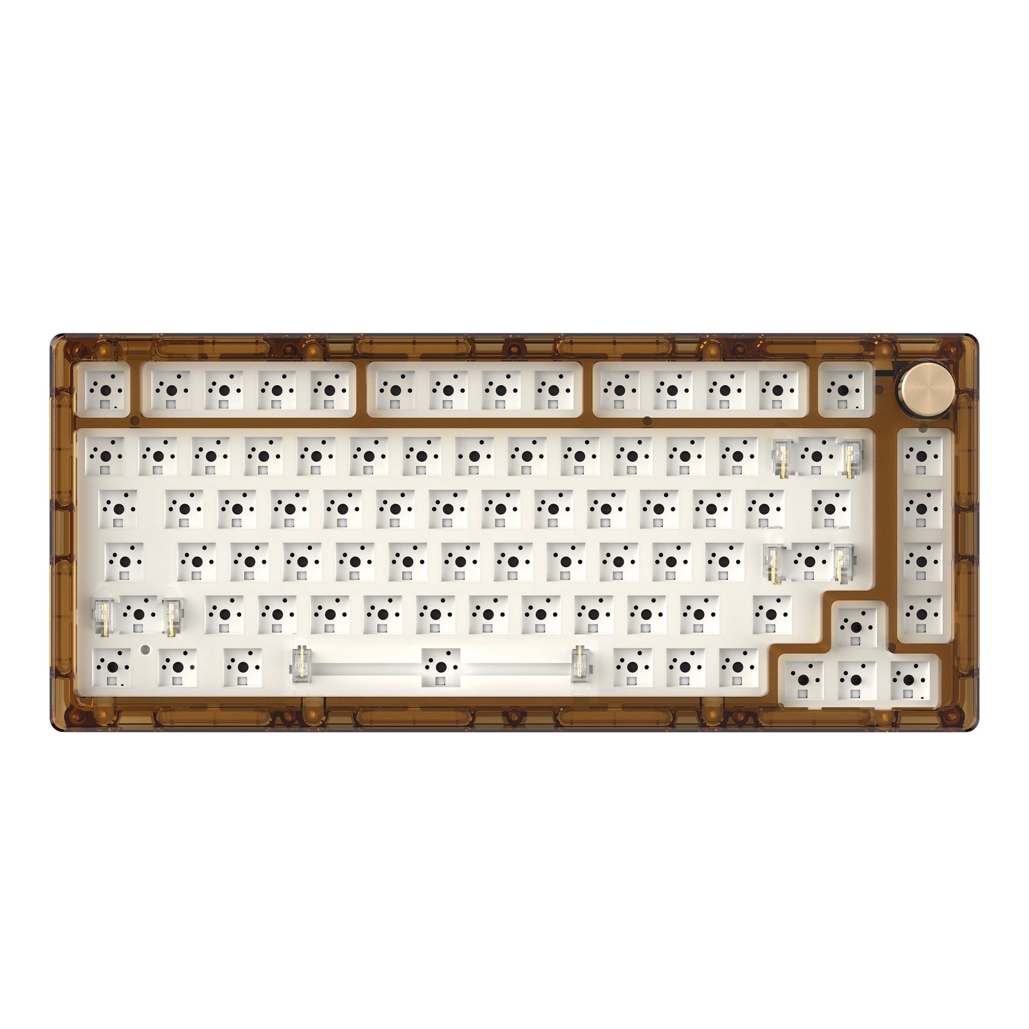 Womier G75 Coffee Themed Gasket/Top Mounted Wired Mechanical Keyboard/Barebone