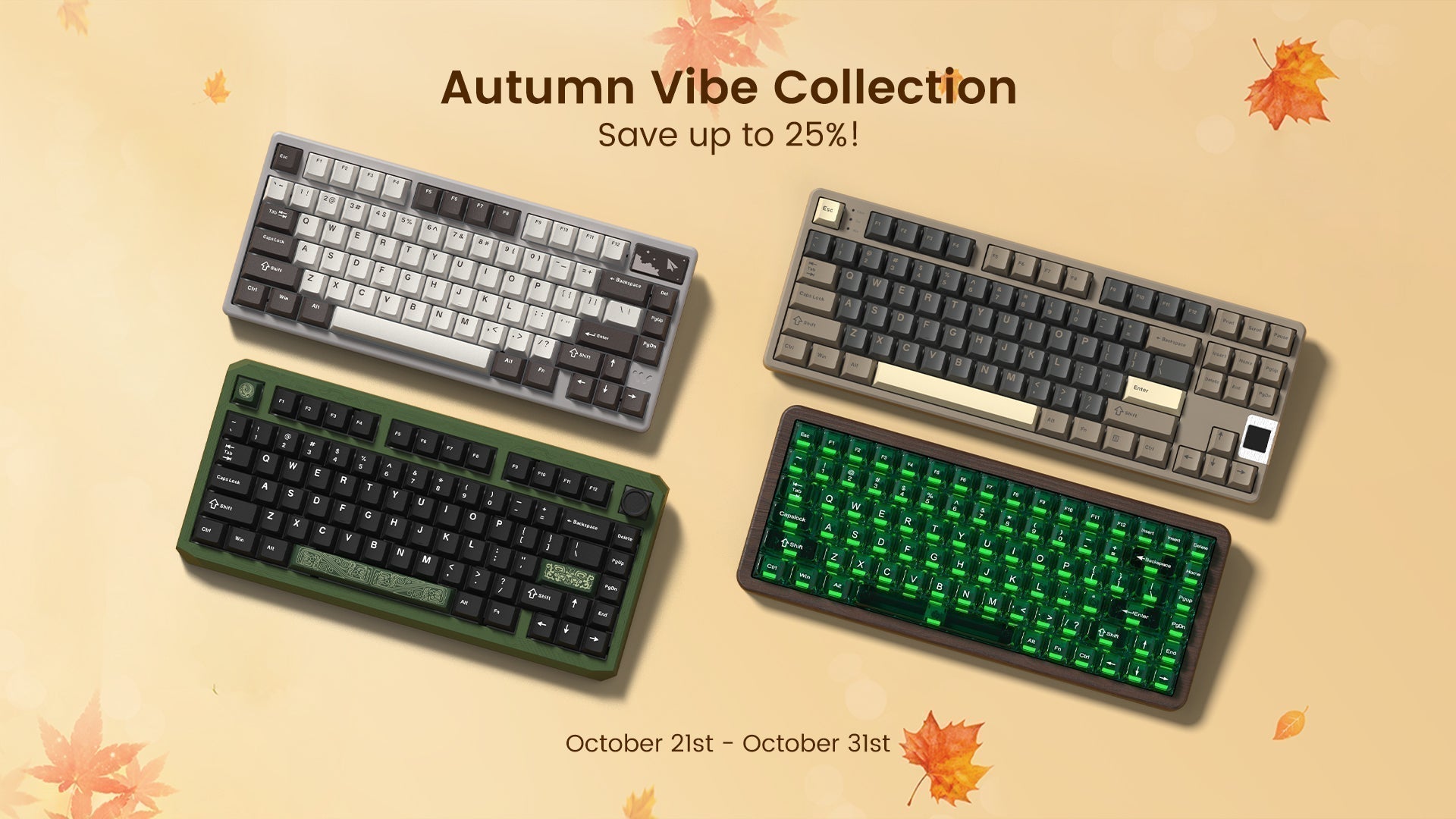 Womier Autumn Keyboard Collection - Save Up to 25% OFF