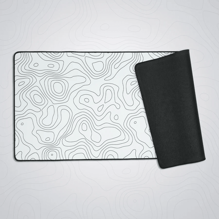 Elevate Your Workspace with Womier Topographic Themed Large Desk Mat - Womier Keyboard